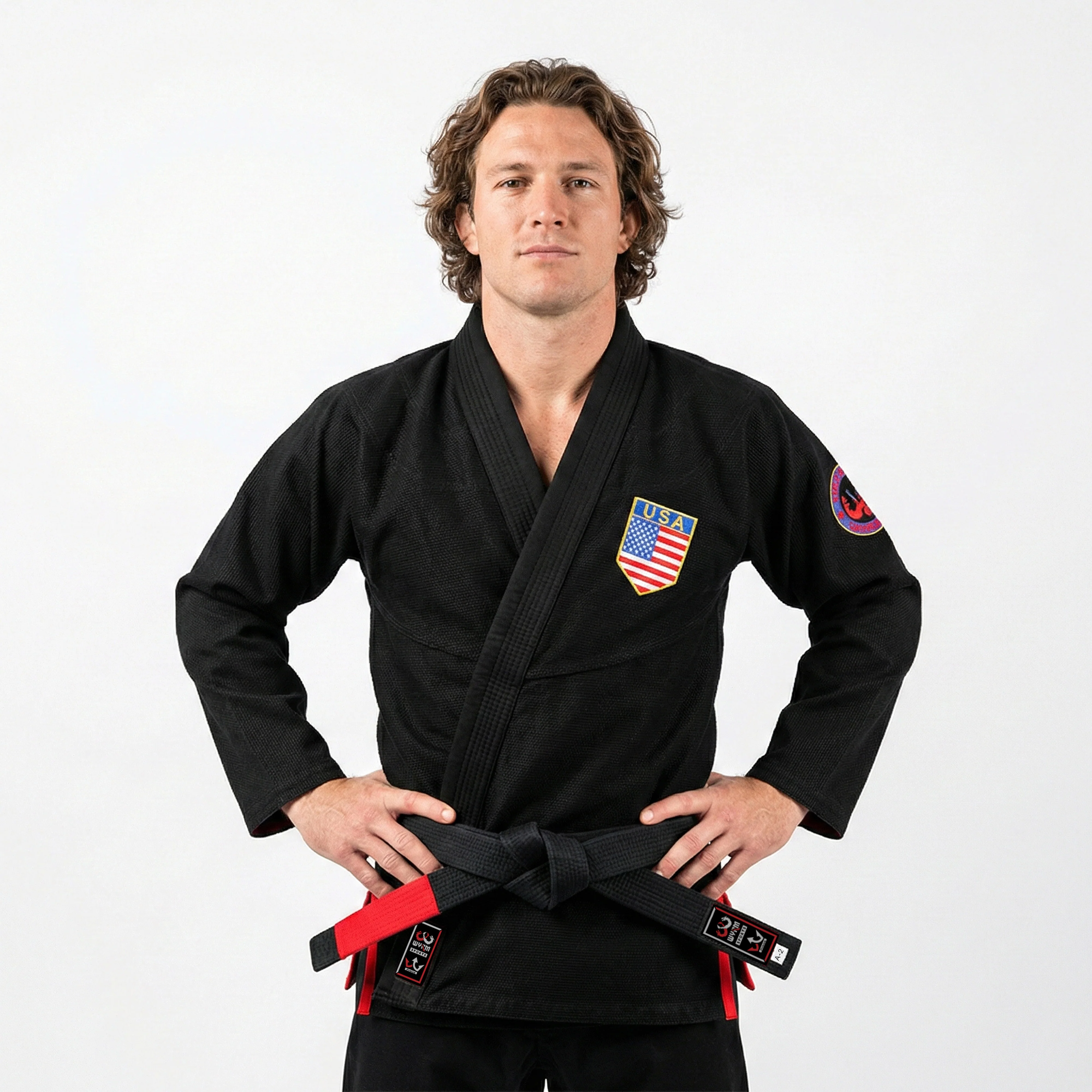 American Black Brazilian Jiu Jitsu Gi With Built-in Rash Guard - Image 2