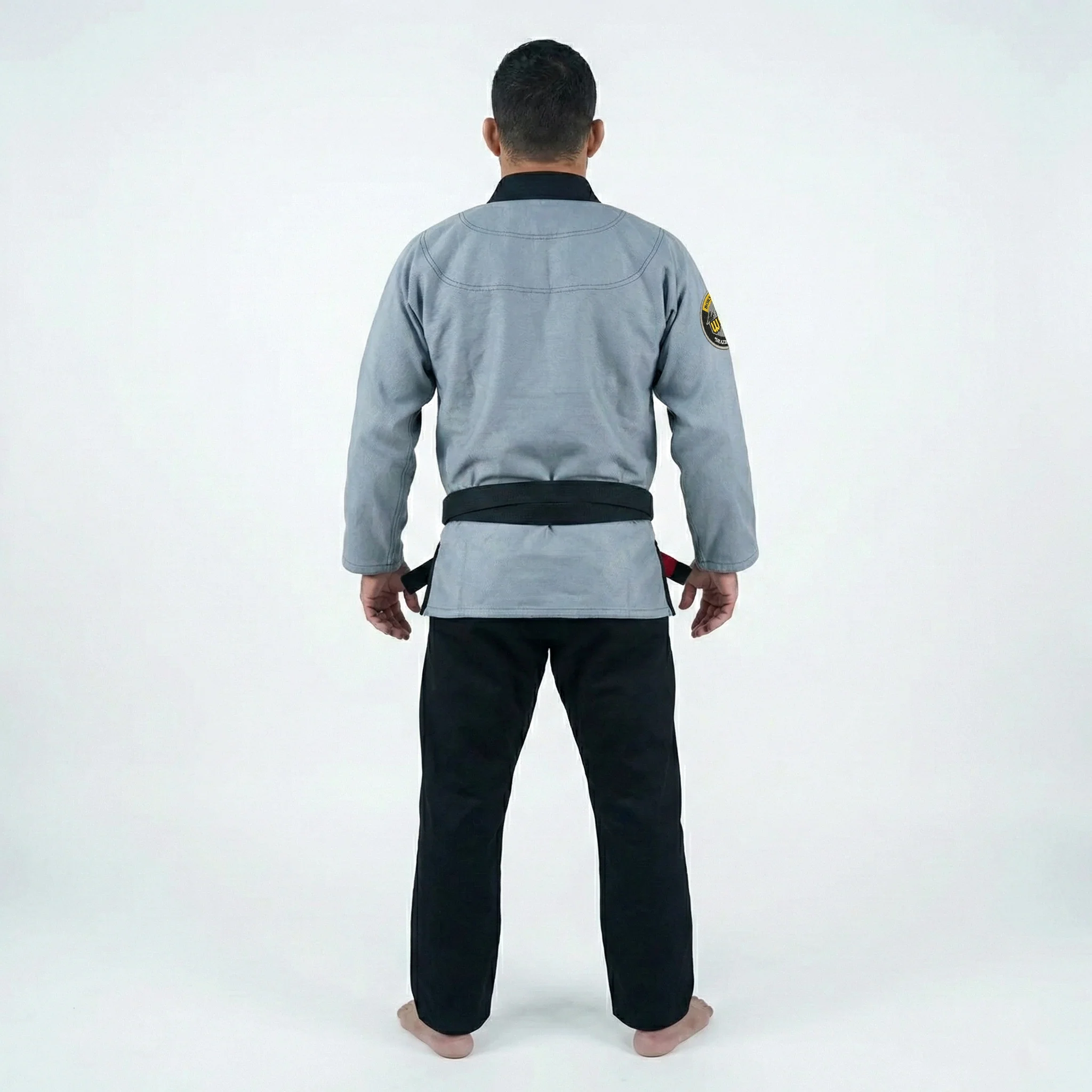 Antagonist Grey with Black Lapel Brazilian Jiu Jitsu Gi - Image 3