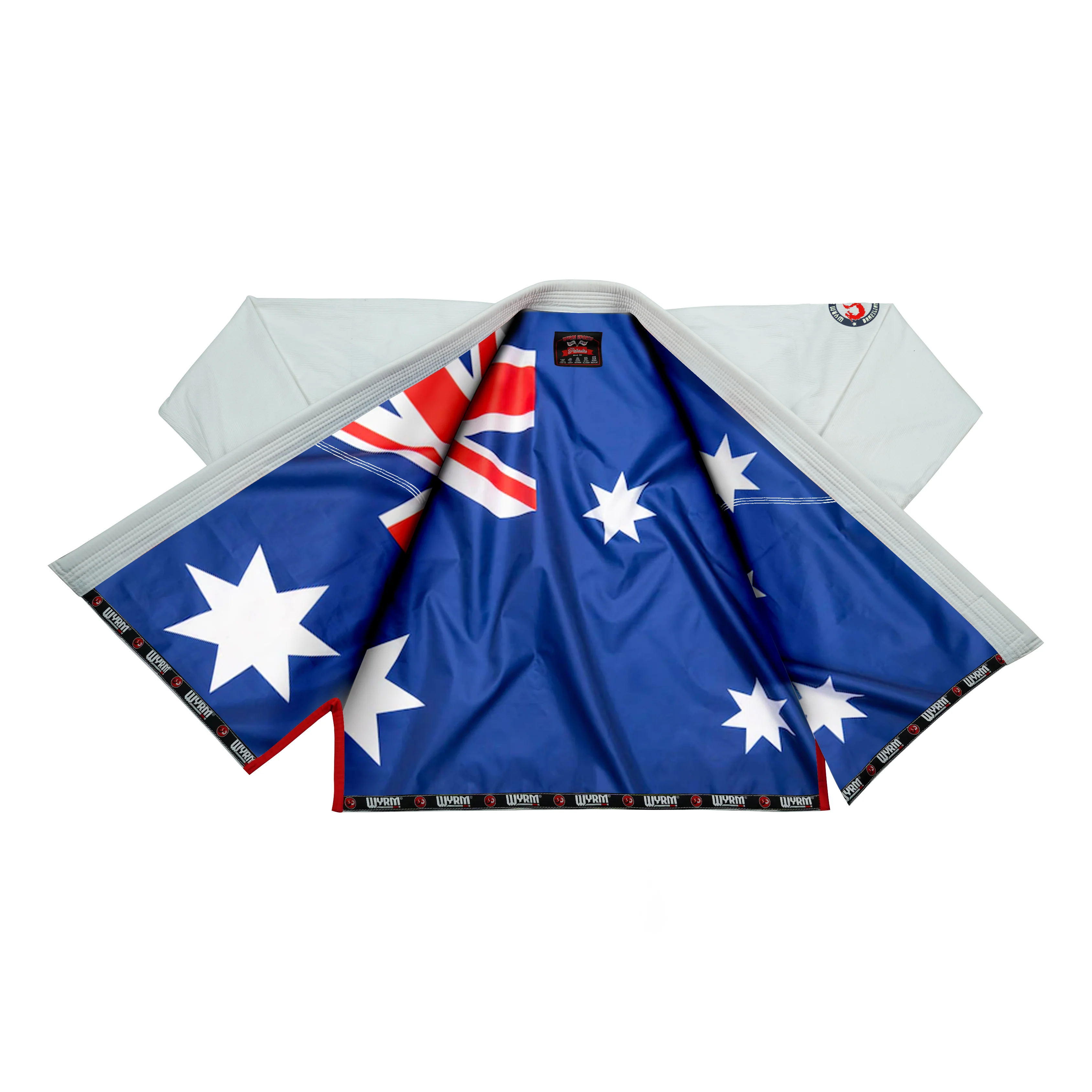 Australian White Brazilian Jiu Jitsu Gi With Built-in Rash Guard
