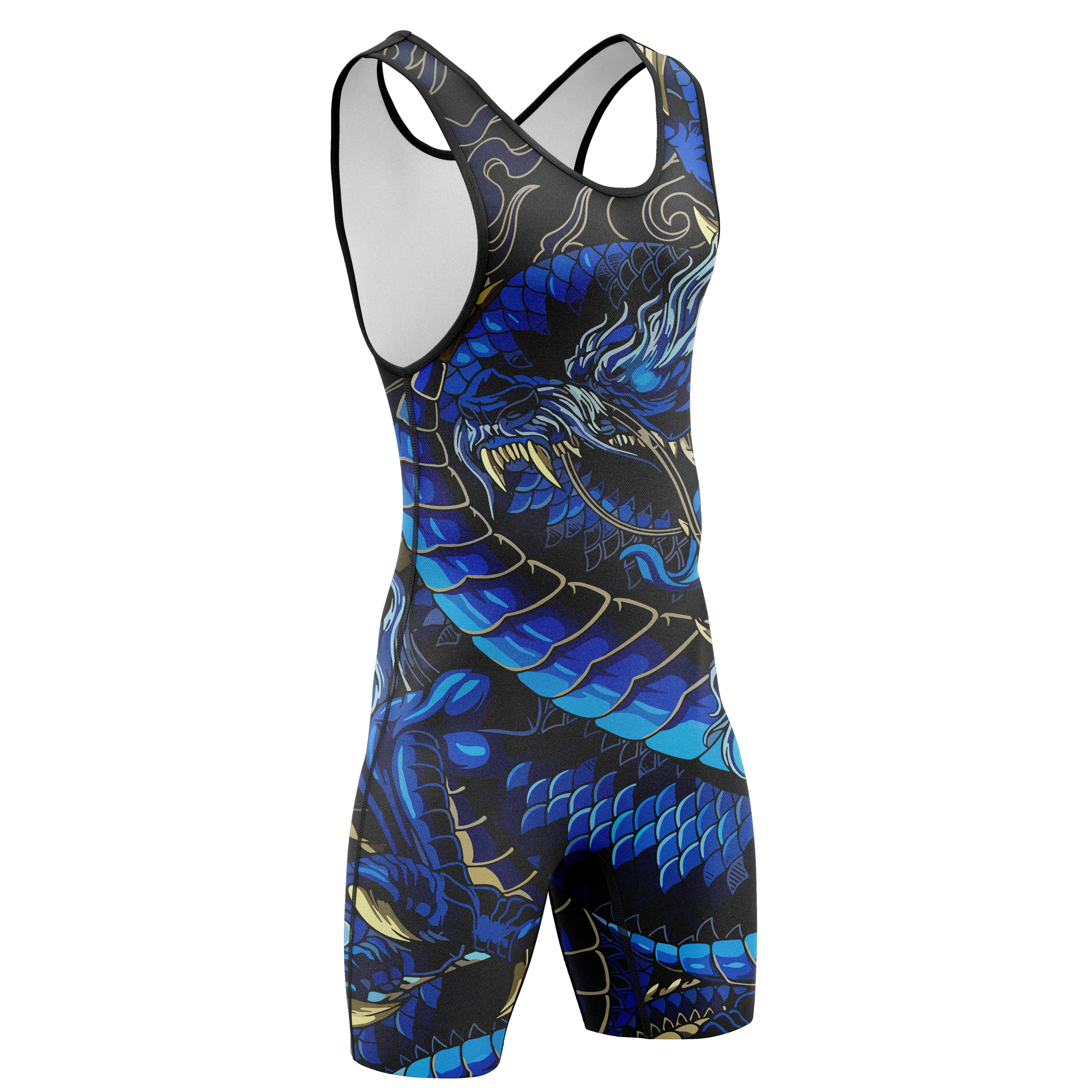 Blue Fury Wrestling Singlet - Image 2