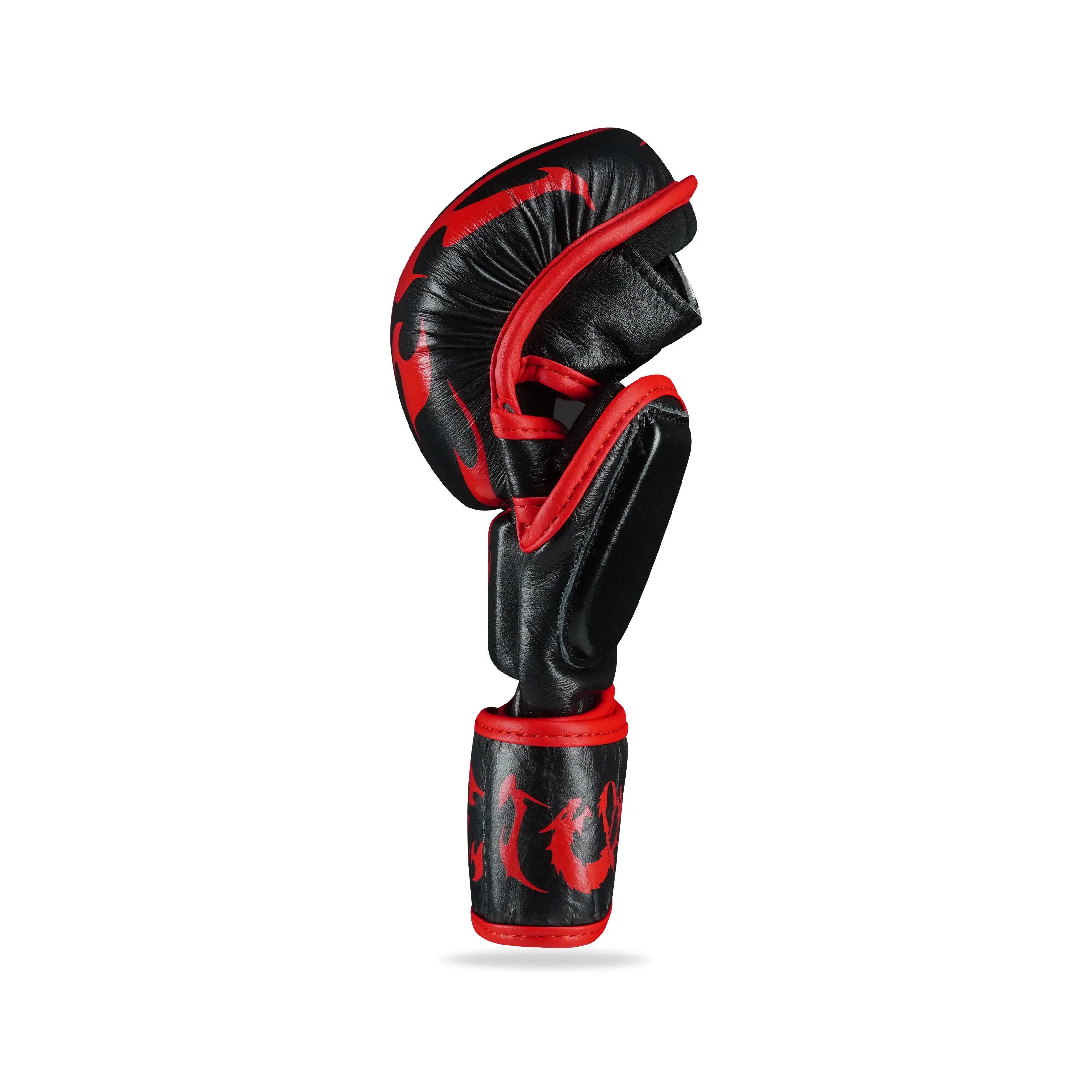 Canelo Black/Red Genuine Leather MMA Training Gloves - Image 6