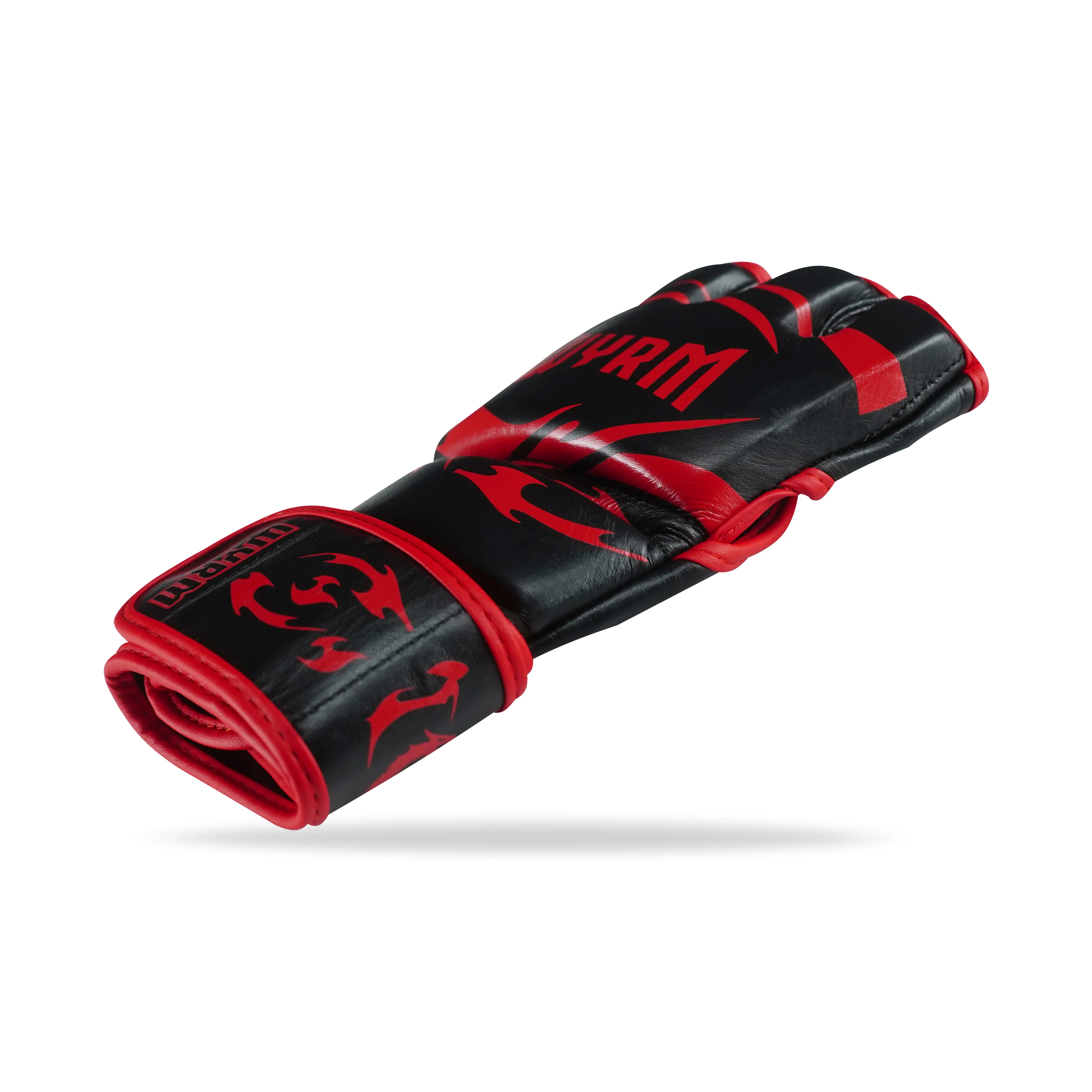 Canelo Black/Red Genuine Leather MMA Fight Gloves - Image 6