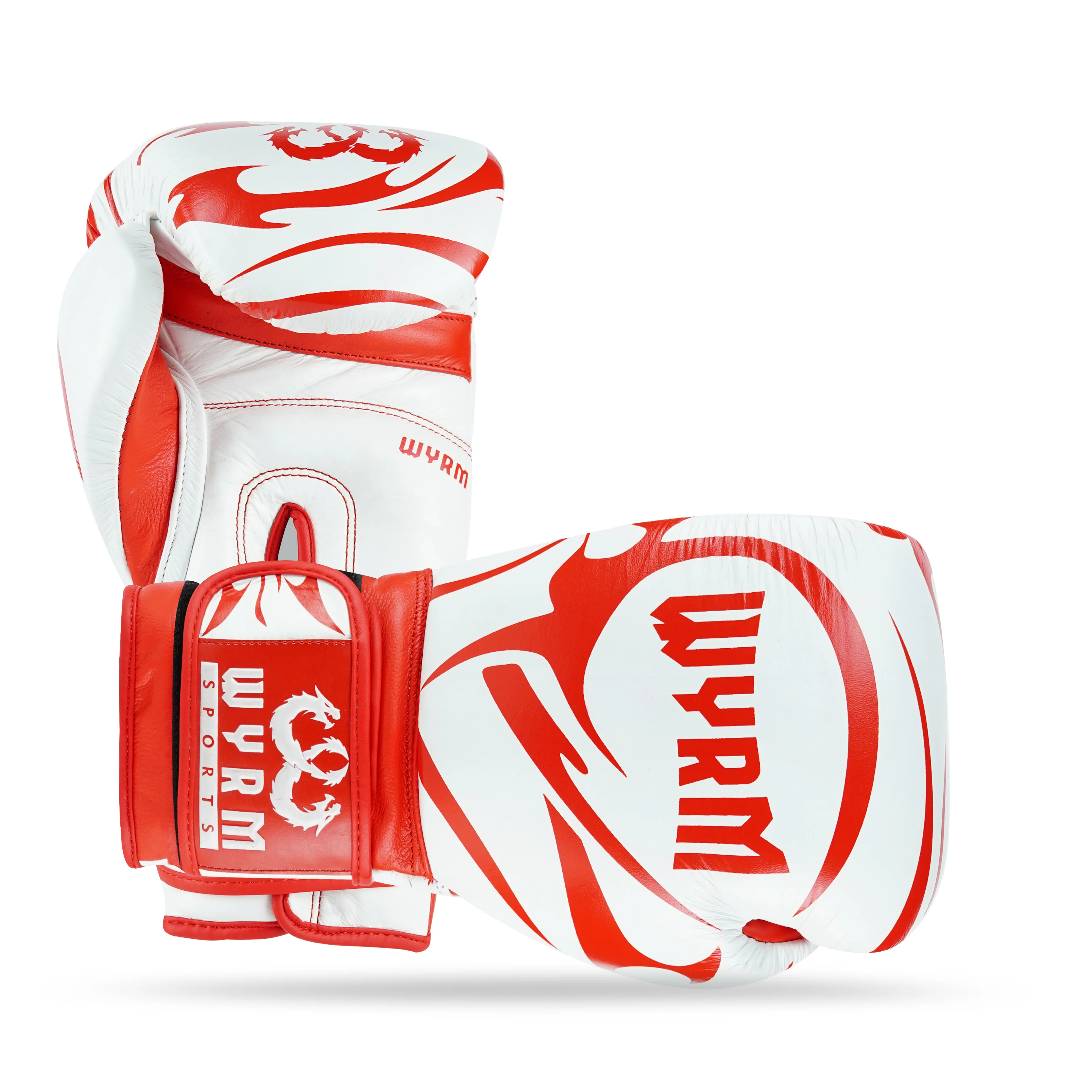 Canelo Red/White Genuine Leather Boxing Gloves - Image 3