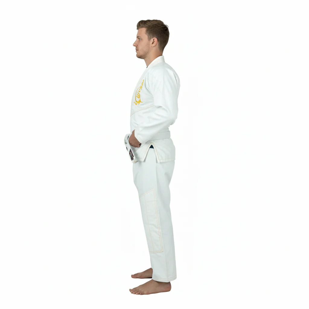 Canelo White/Gold Sublimation Brazilian Jiu Jitsu Gi - Image 4