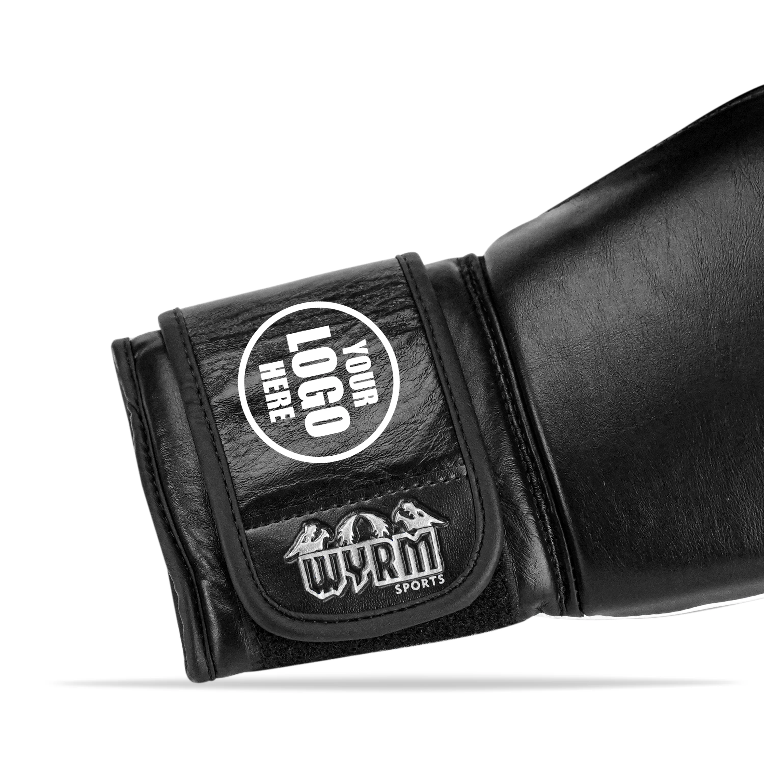 Custom Black Genuine Leather Boxing Gloves C19 - Image 5