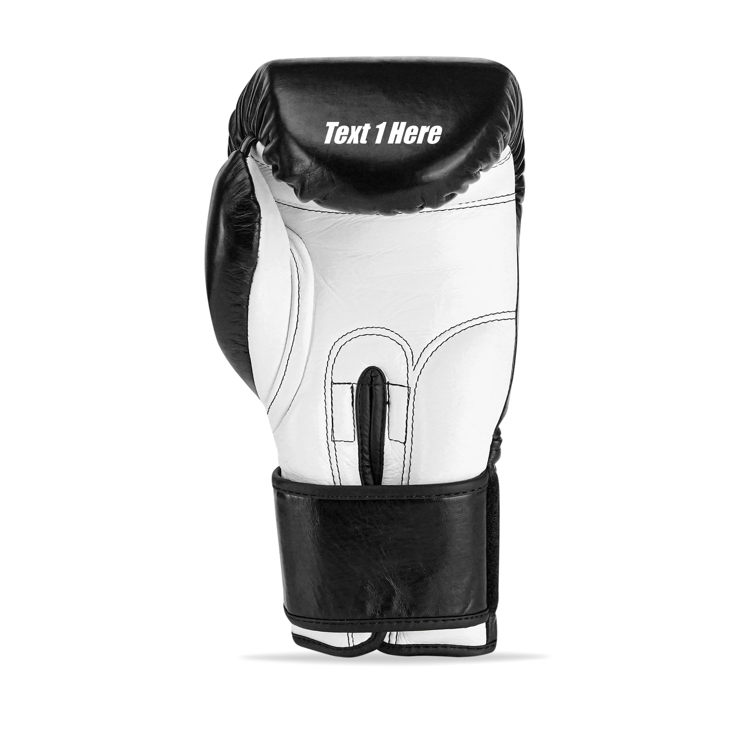 Custom Black Genuine Leather Boxing Gloves C19 - Image 7