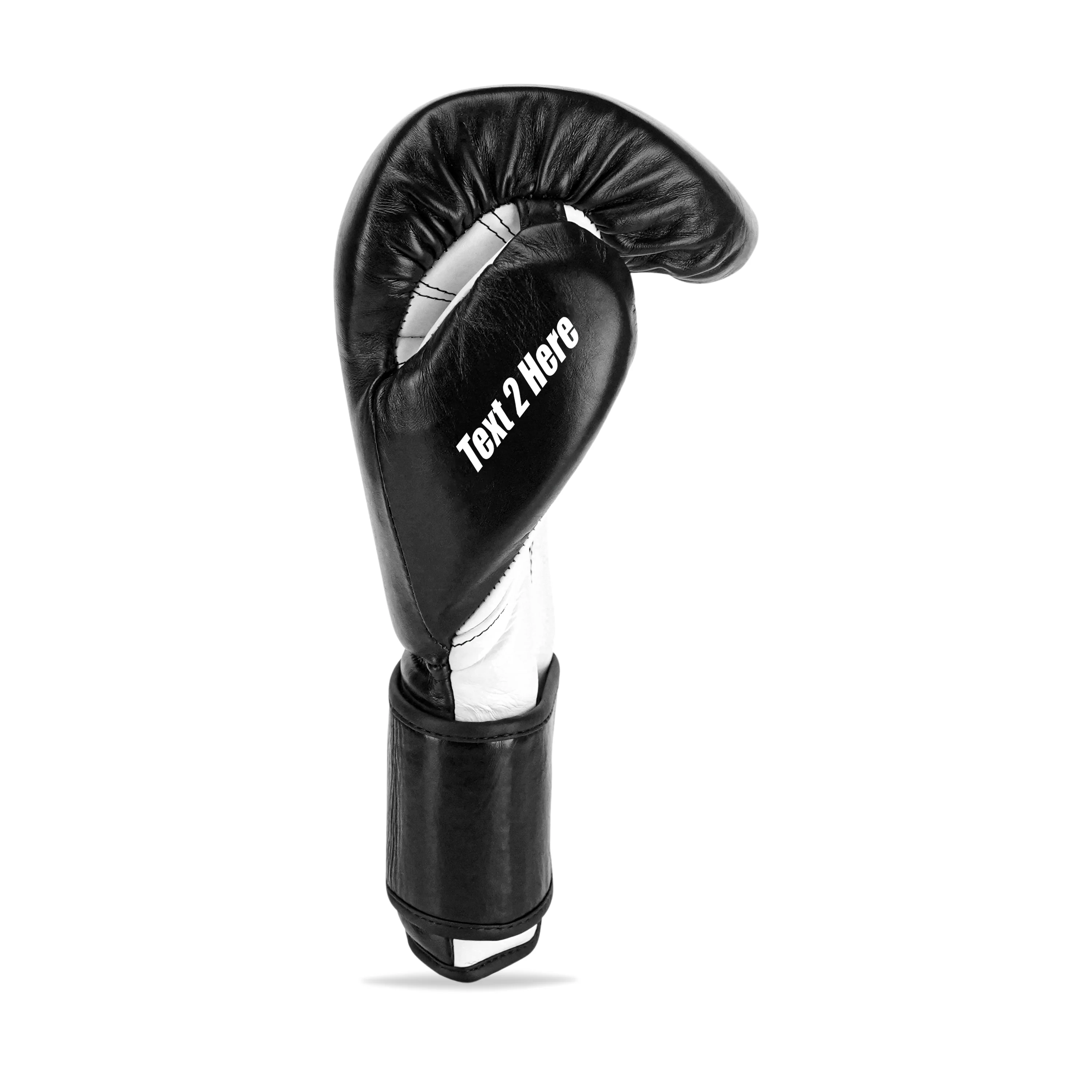 Custom Black Genuine Leather Boxing Gloves C19 - Image 8
