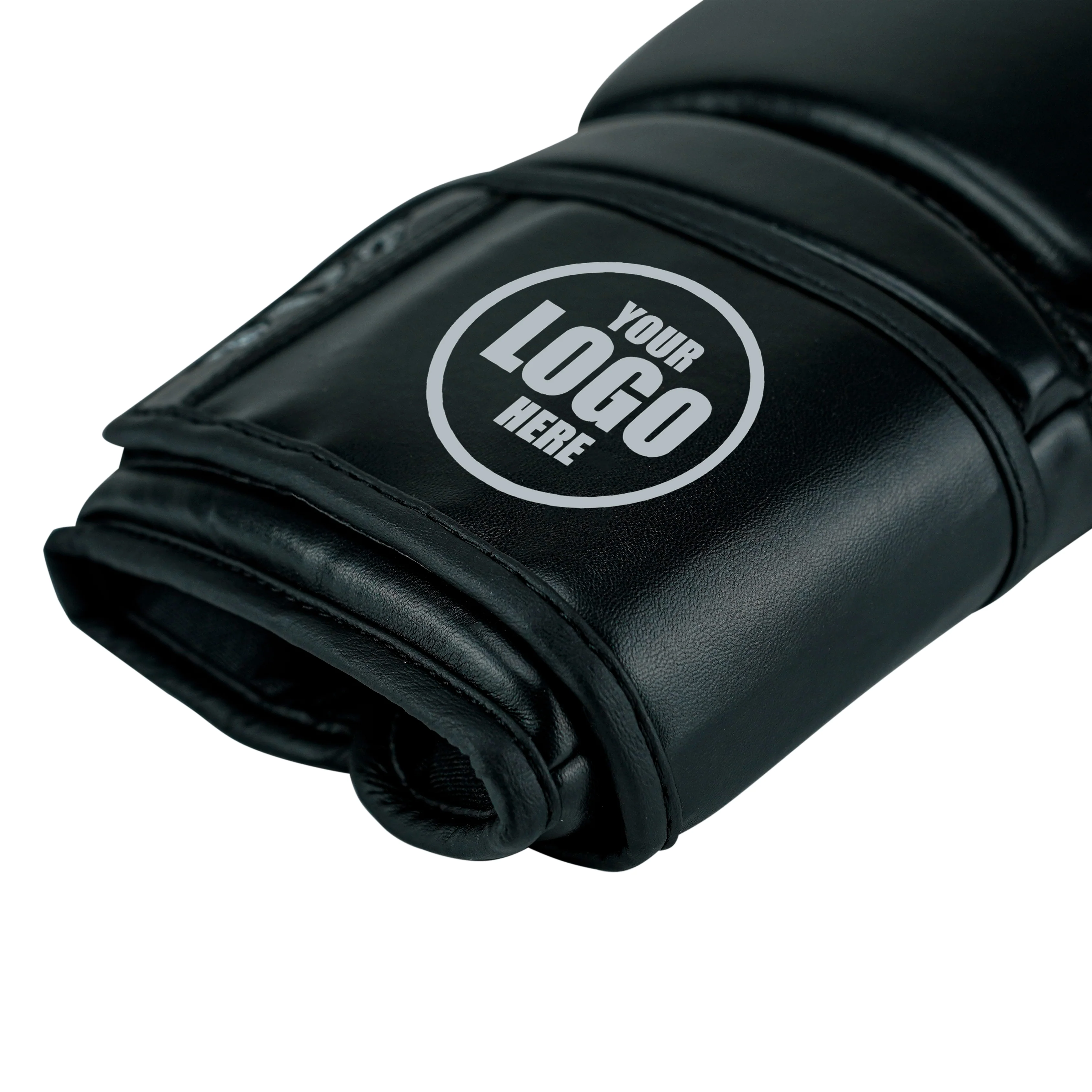 Custom Black PU Leather Boxing Training Gloves C11 - Image 12