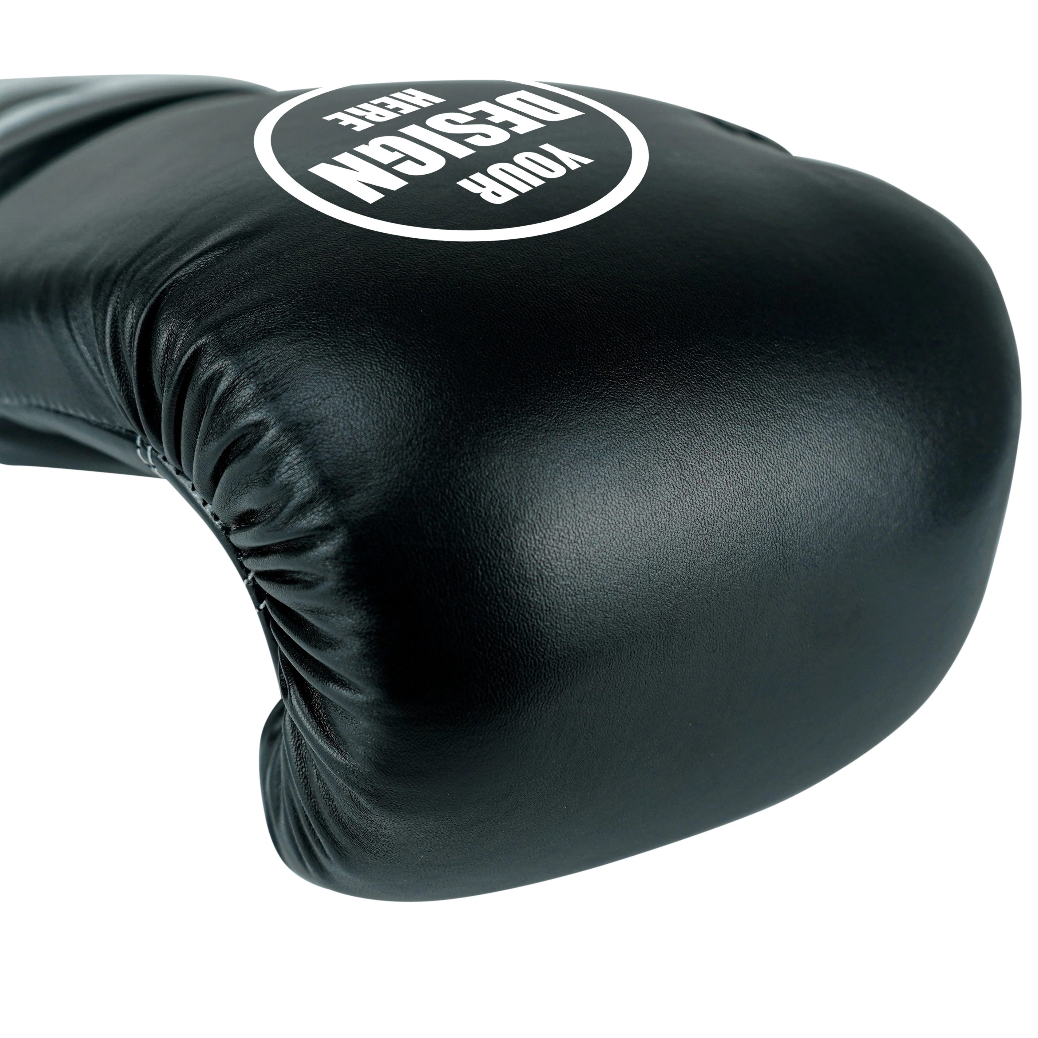 Custom Black PU Leather Boxing Training Gloves C13 - Image 10