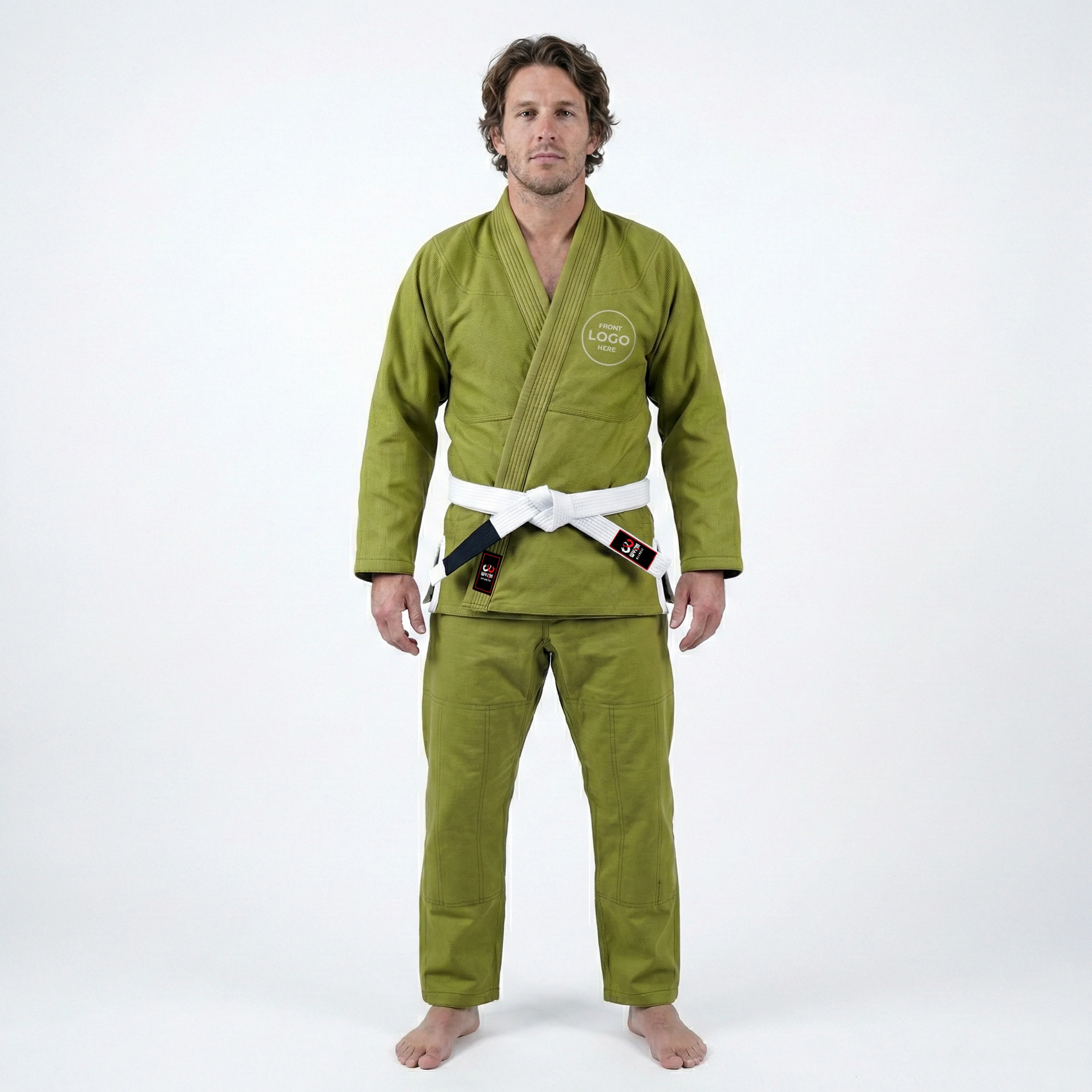 Custom Olive Green Brazilian Jiu Jitsu Gi - Image 2