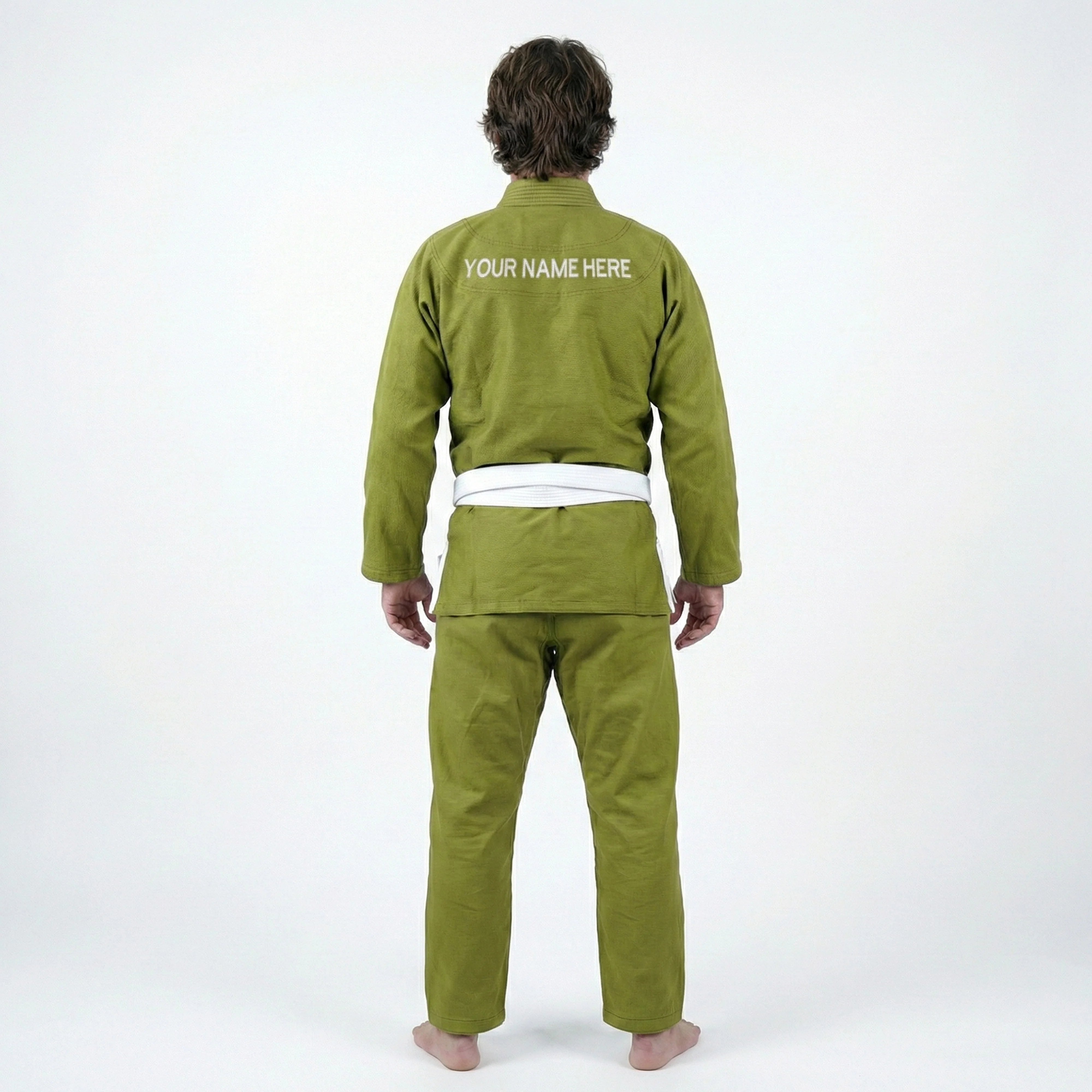 Custom Olive Green Brazilian Jiu Jitsu Gi - Image 3