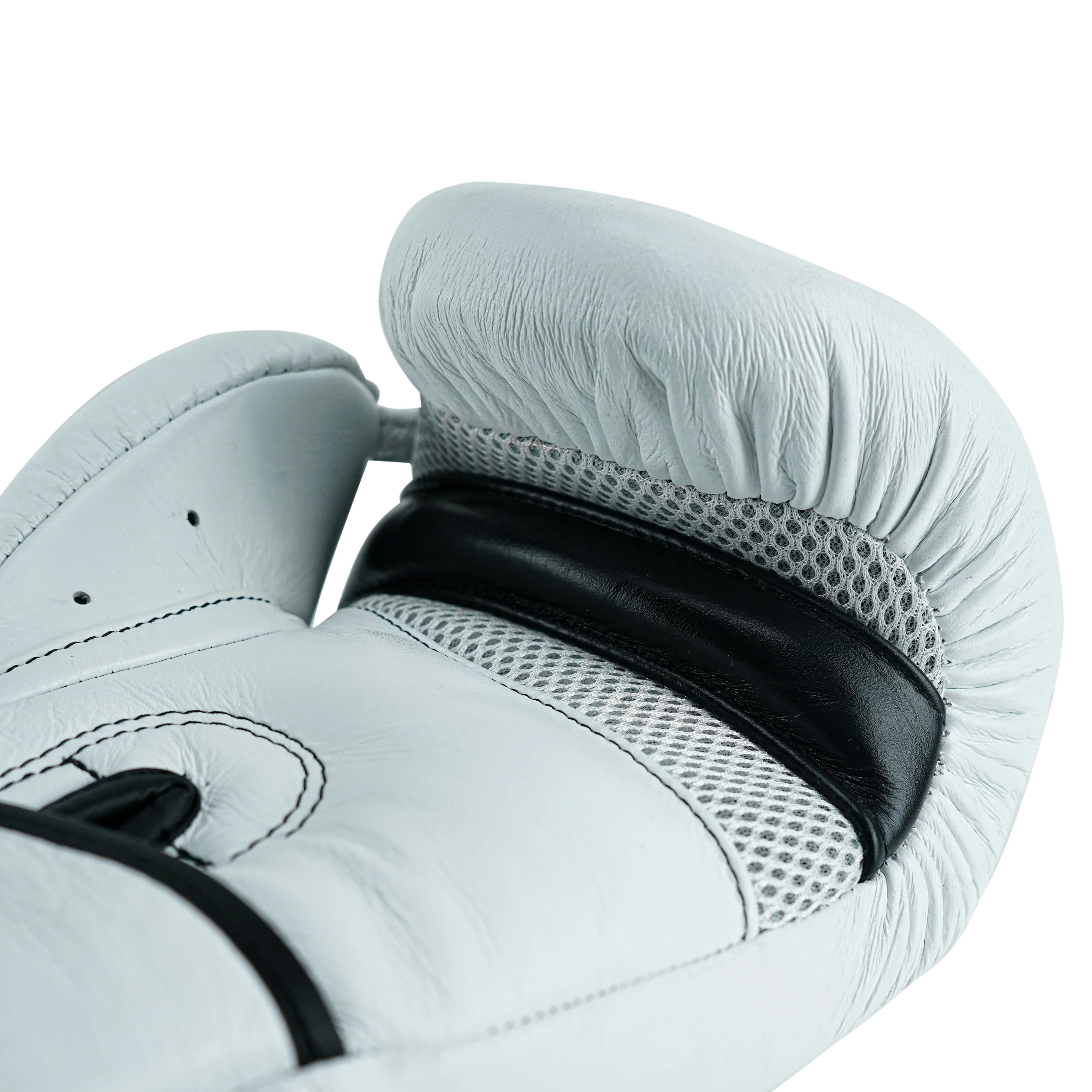 Custom White Genuine Leather Boxing Training Gloves C25 - Image 10