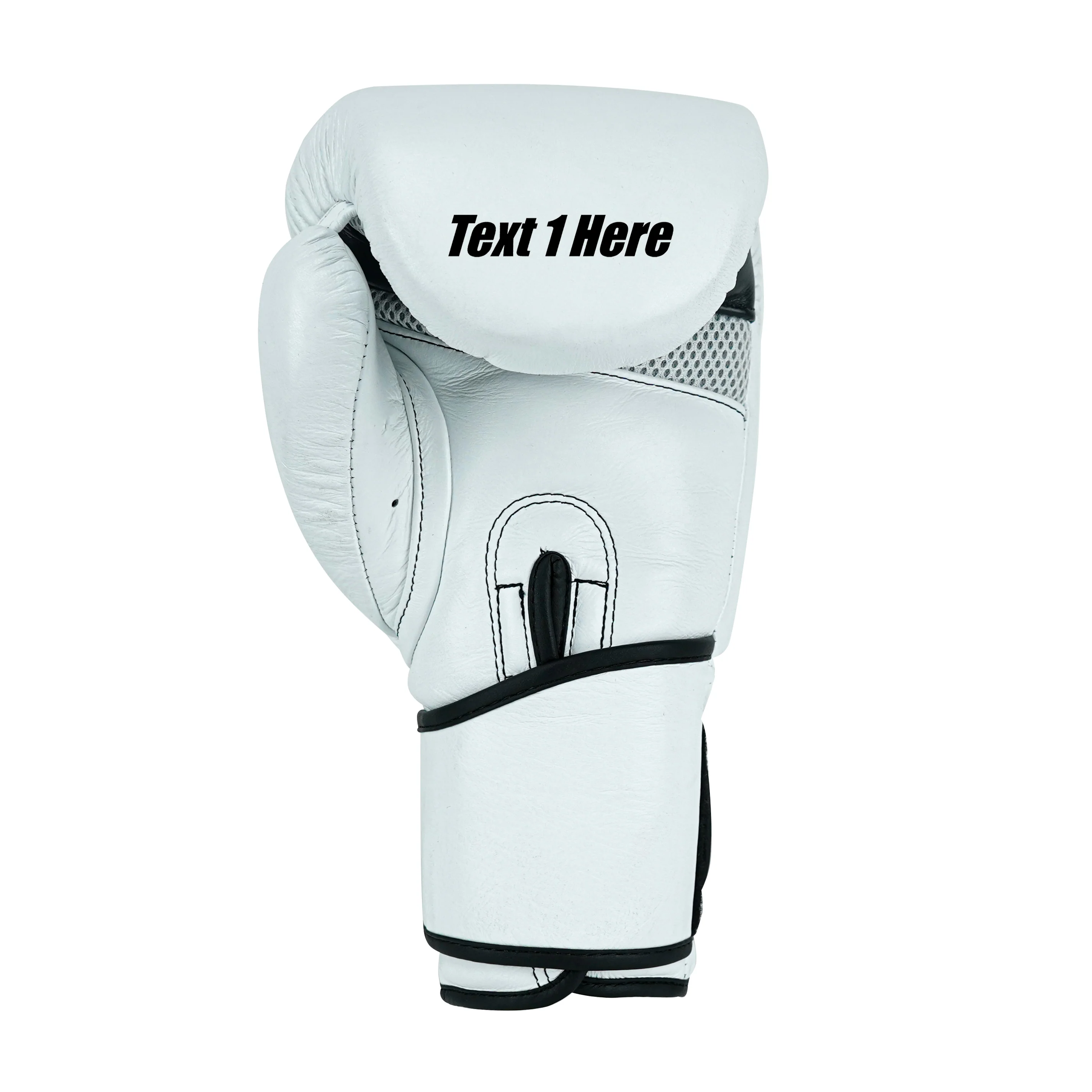 Custom White Genuine Leather Boxing Training Gloves C25 - Image 4