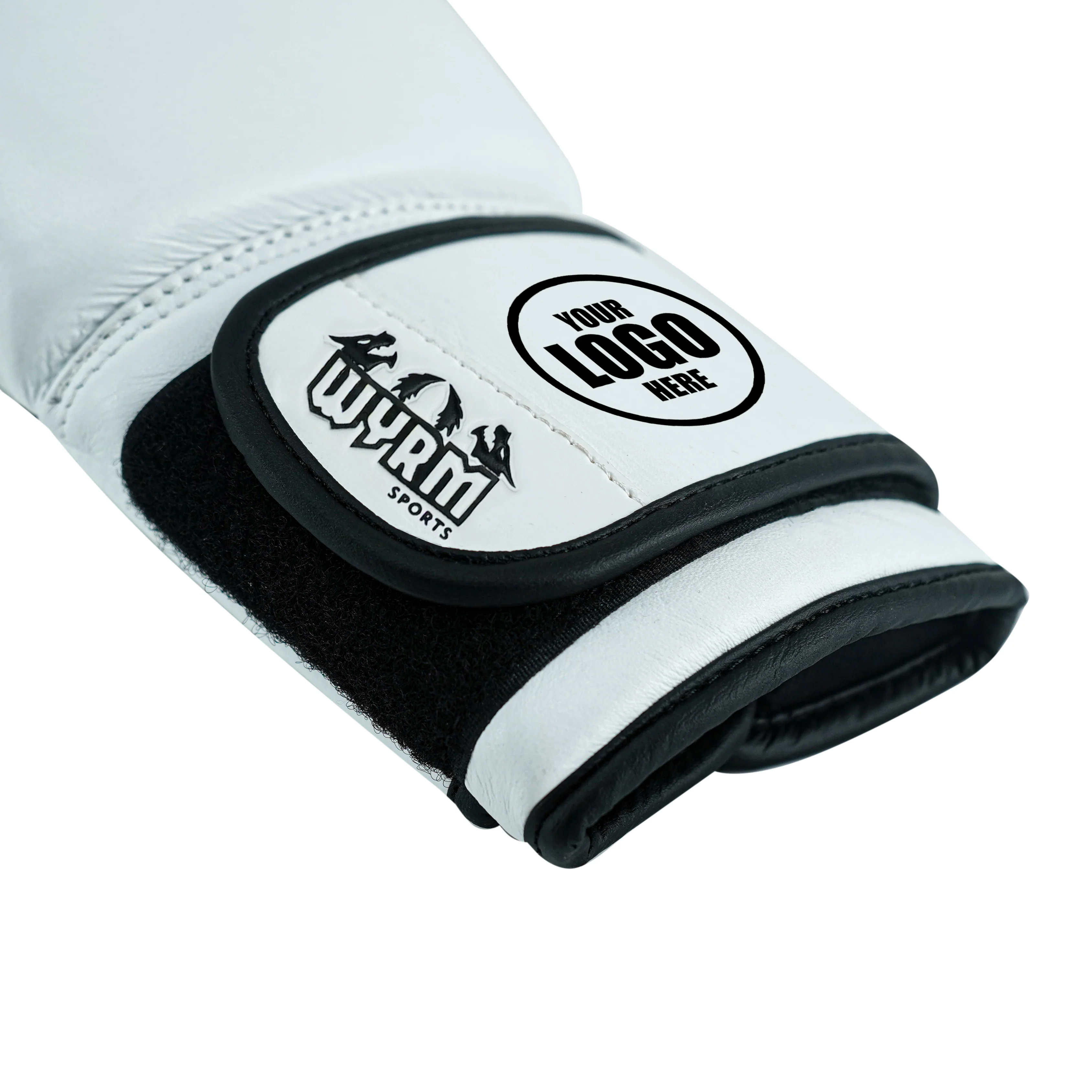 Custom White Genuine Leather Boxing Training Gloves C25 - Image 9