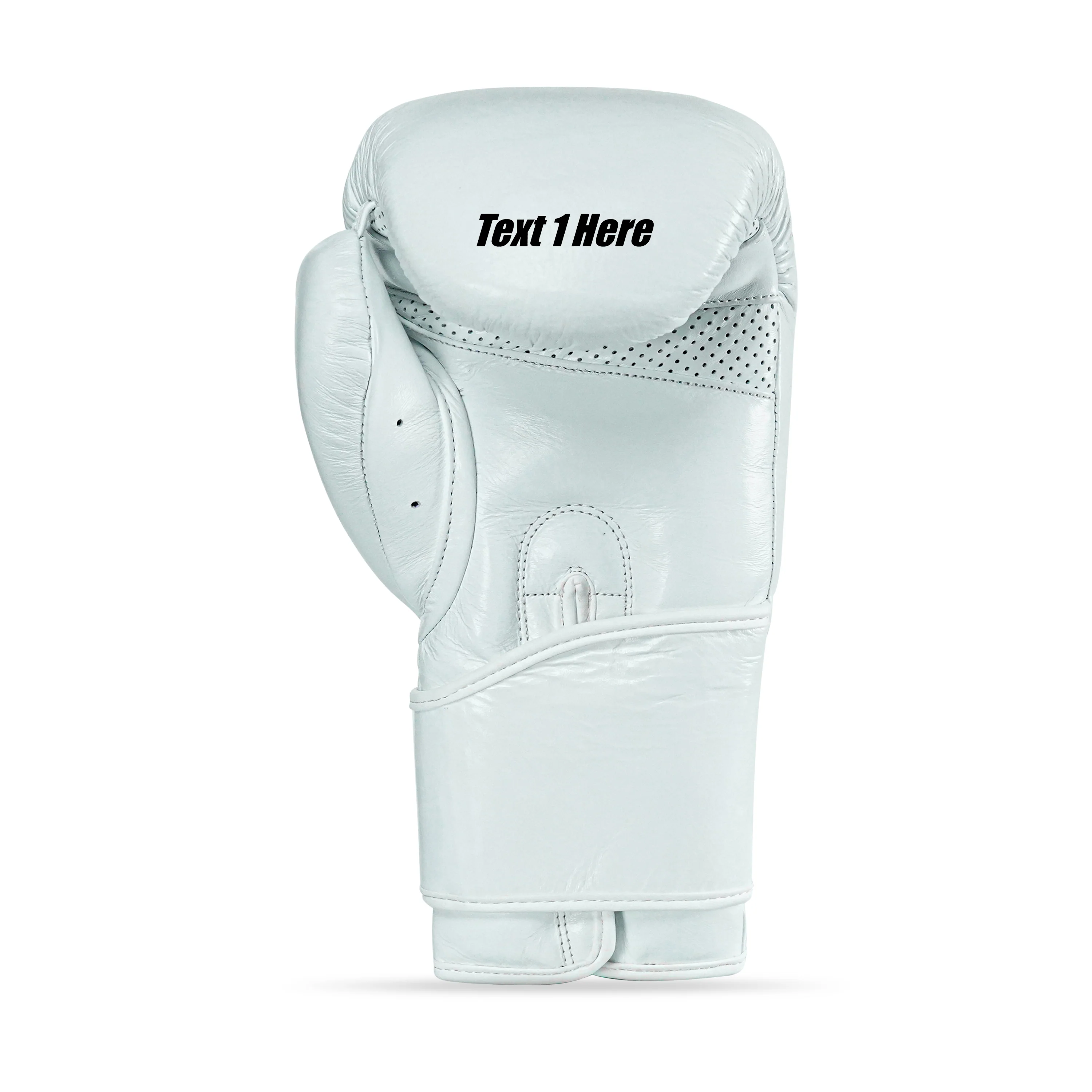 Custom White Genuine Leather Boxing Training Gloves C26 - Image 8