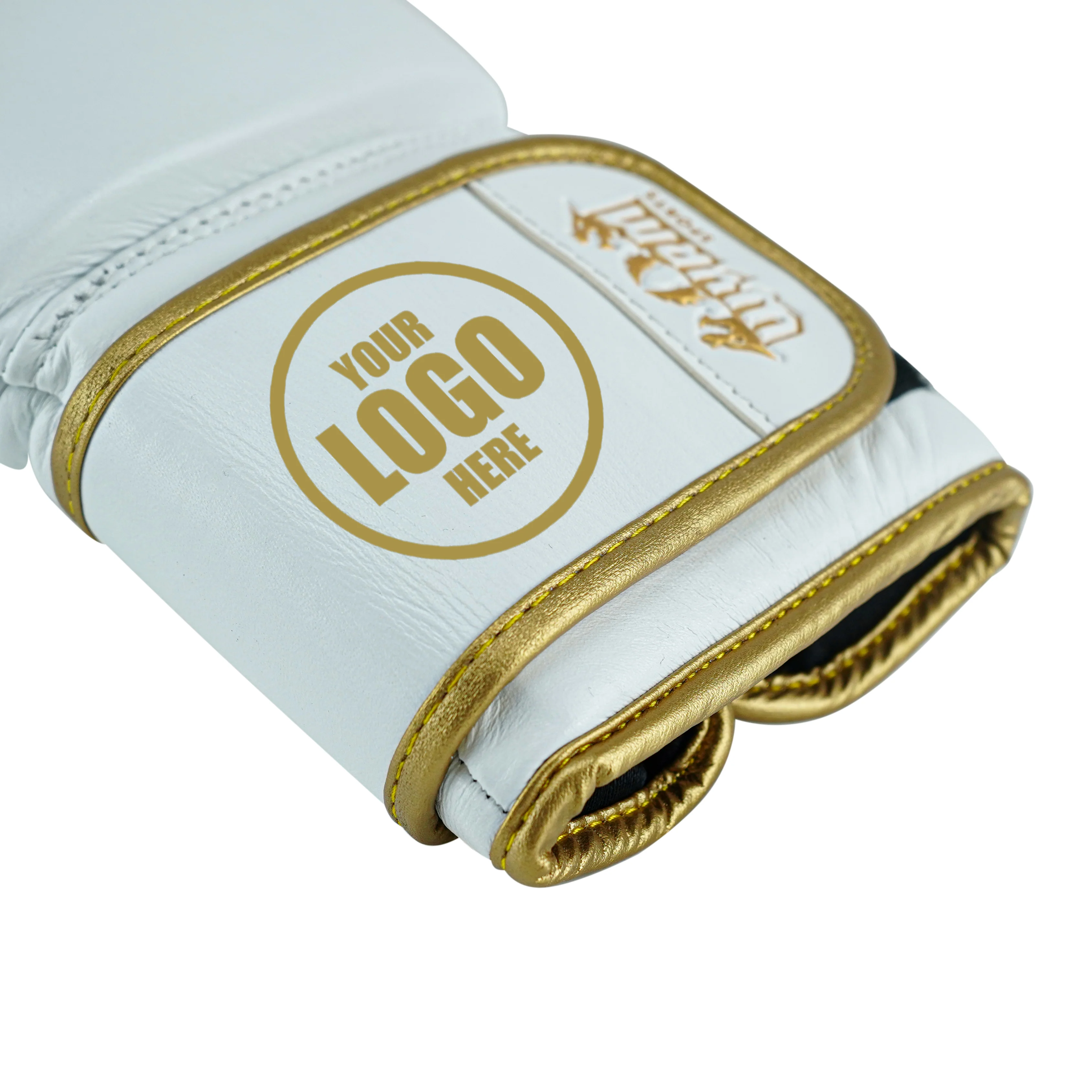 Custom White Genuine Leather Boxing Training Gloves C36 - Image 5