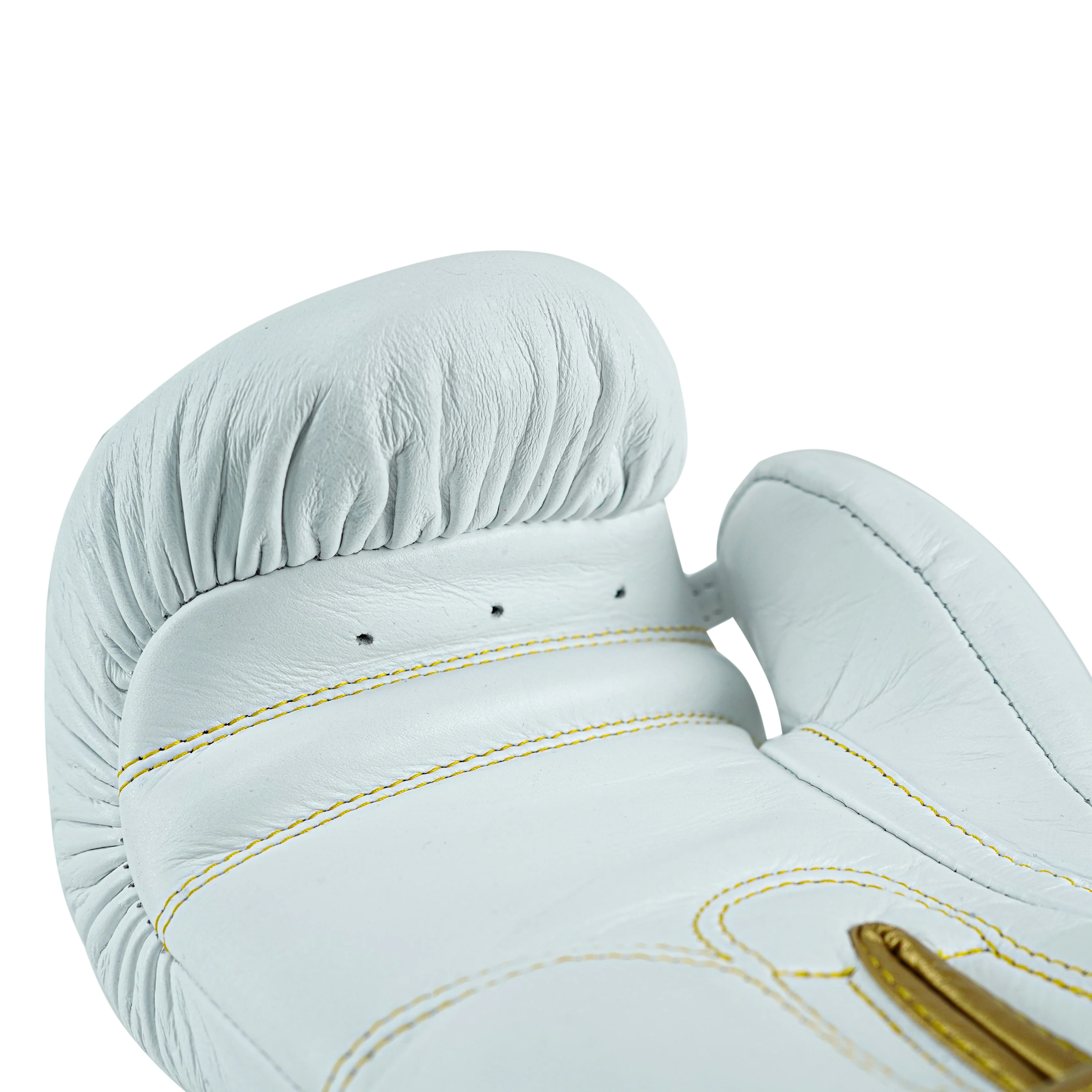 Custom White Genuine Leather Boxing Training Gloves C36 - Image 7