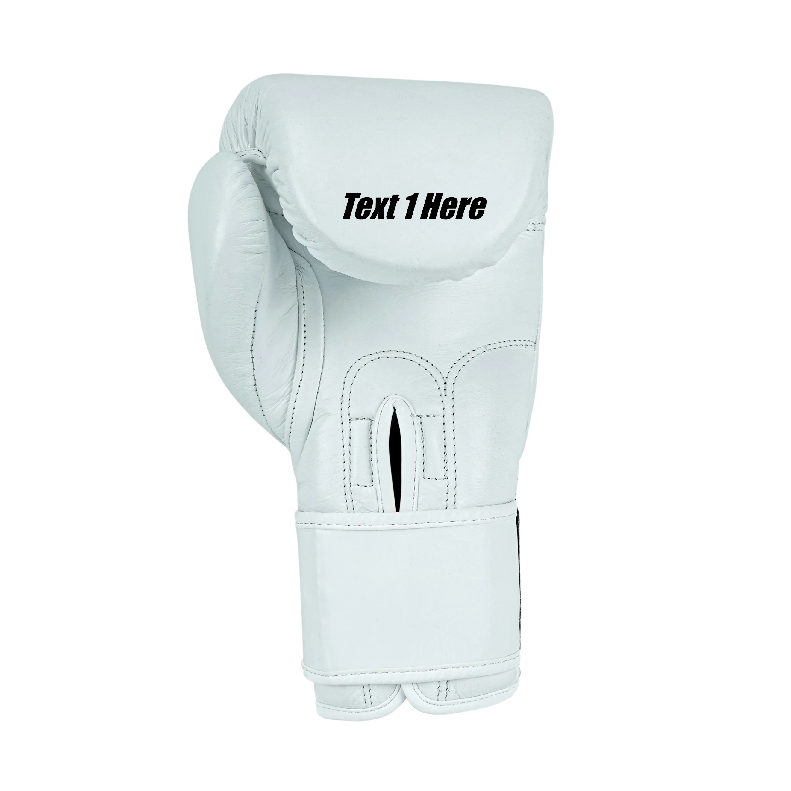 Custom White Genuine Leather Boxing Training Gloves C38 - Image 11