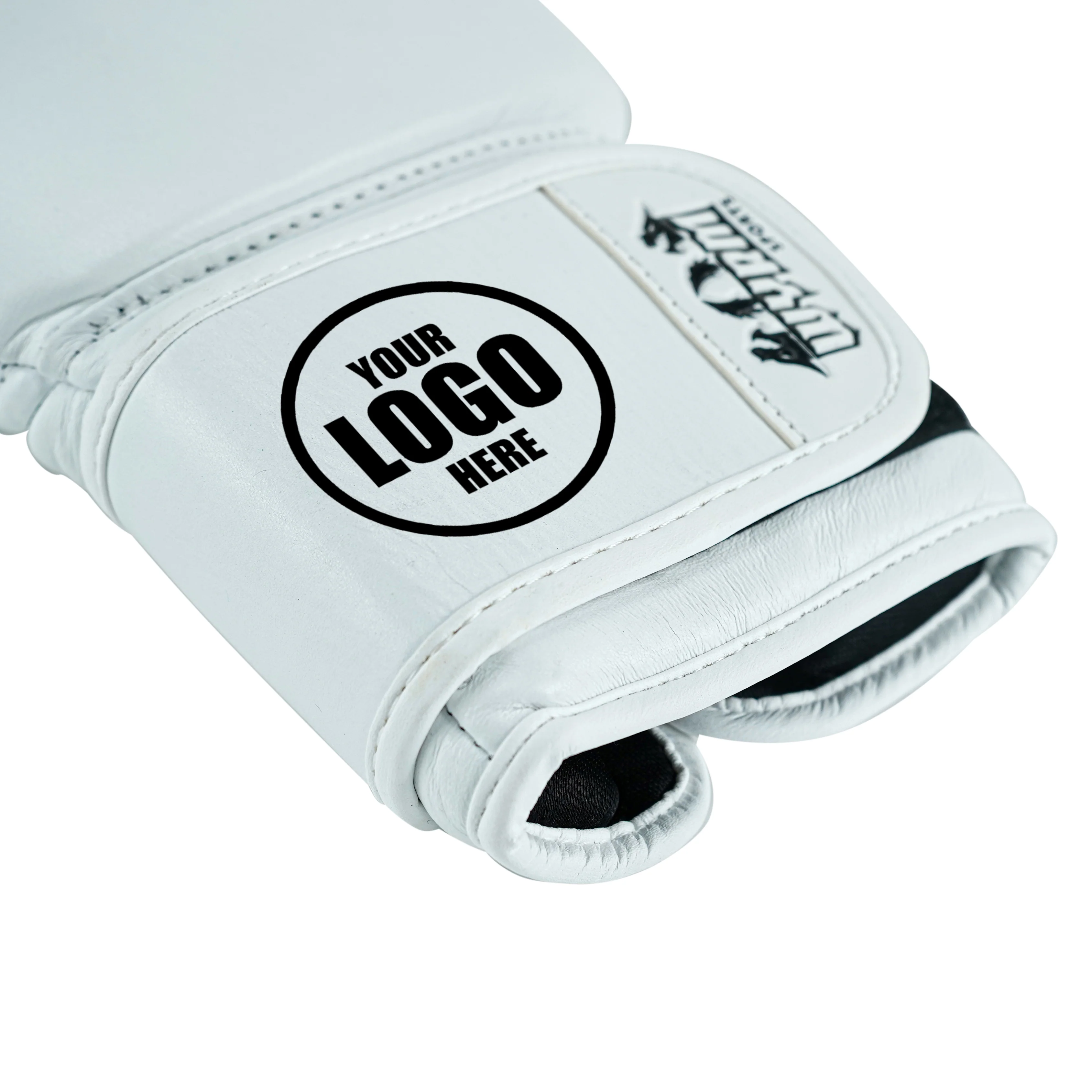 Custom White Genuine Leather Boxing Training Gloves C38 - Image 5