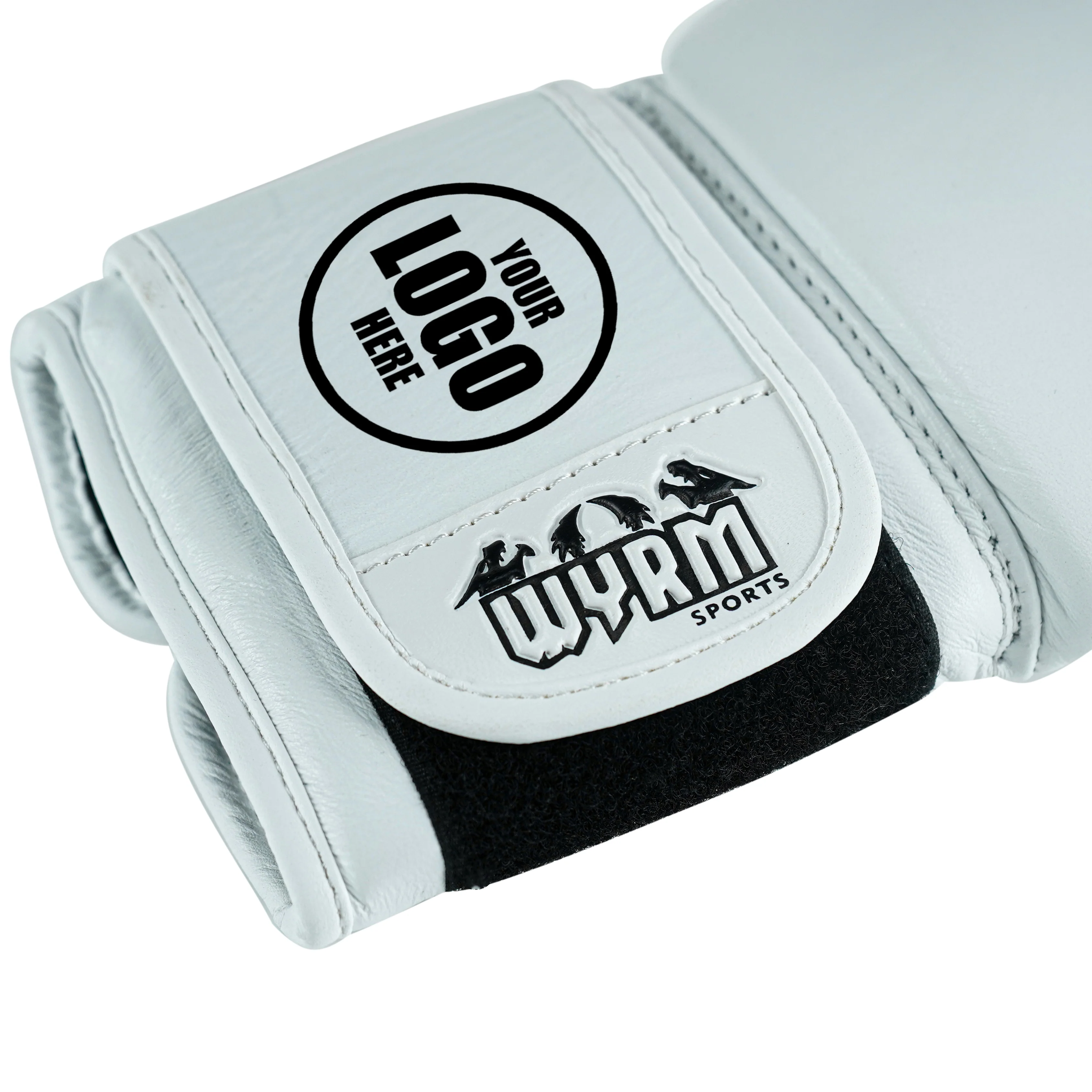 Custom White Genuine Leather Boxing Training Gloves C38 - Image 9