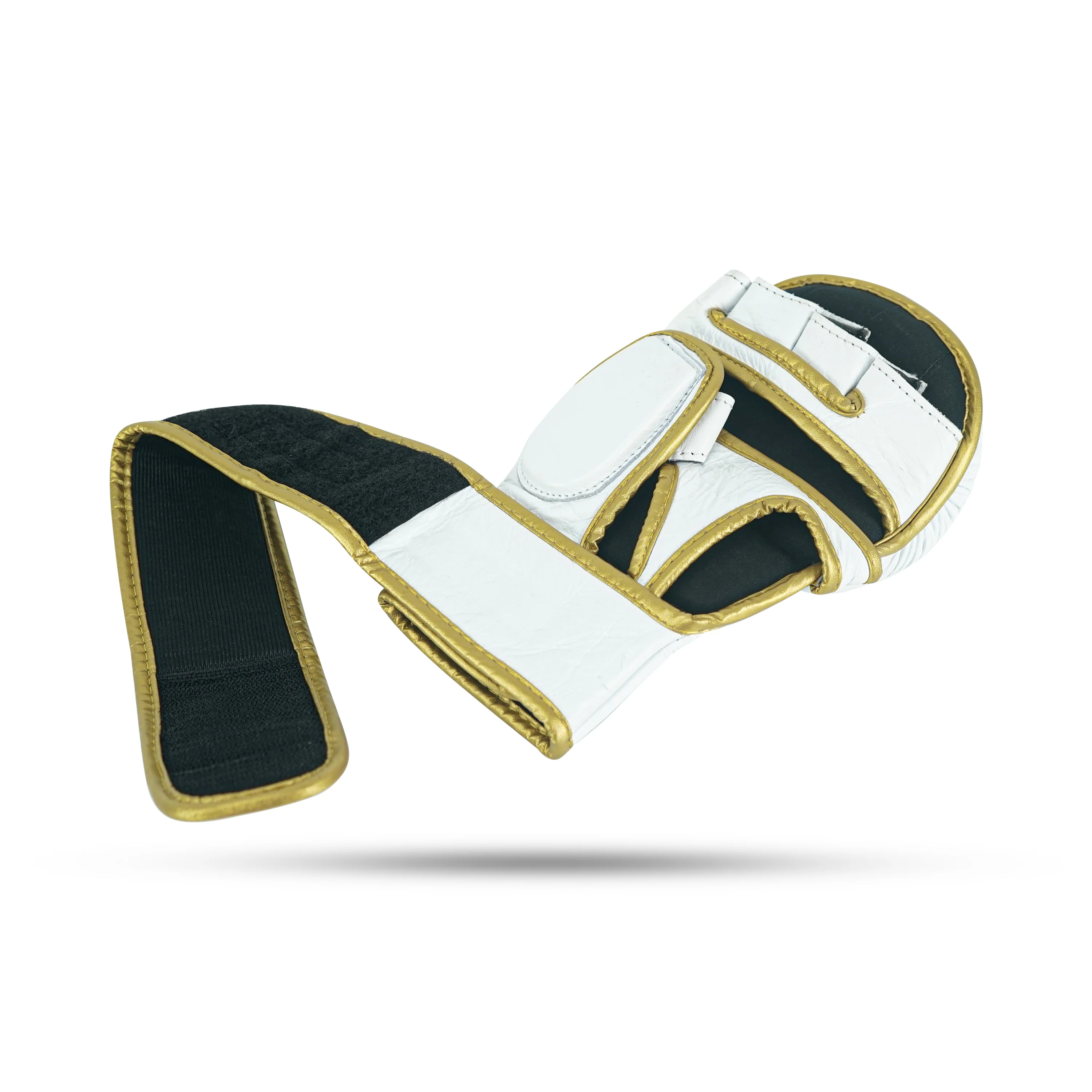 Custom White/Gold MMA Training Gloves - Image 4