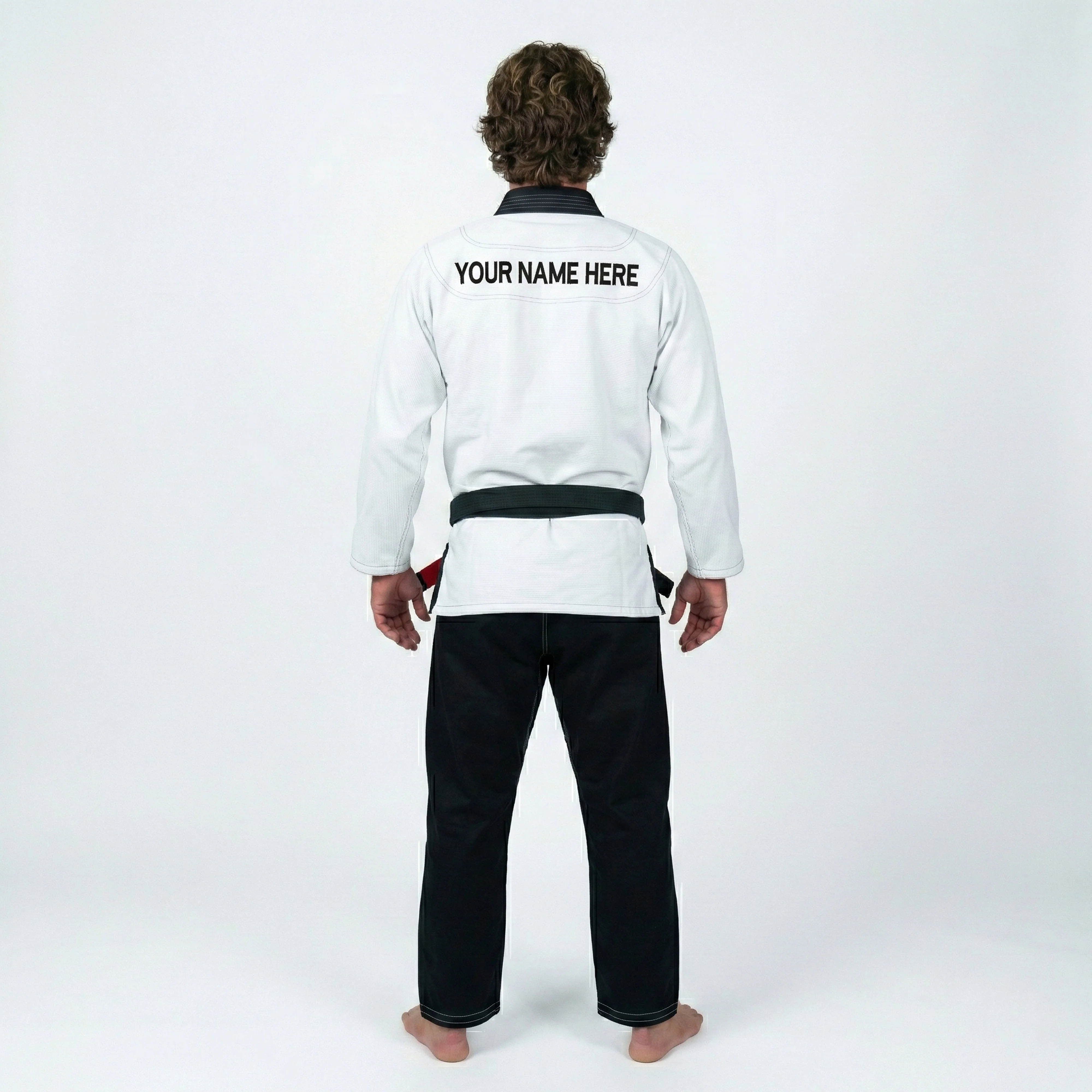 Custom White with Black Lapel Brazilian Jiu Jitsu Gi - Image 3