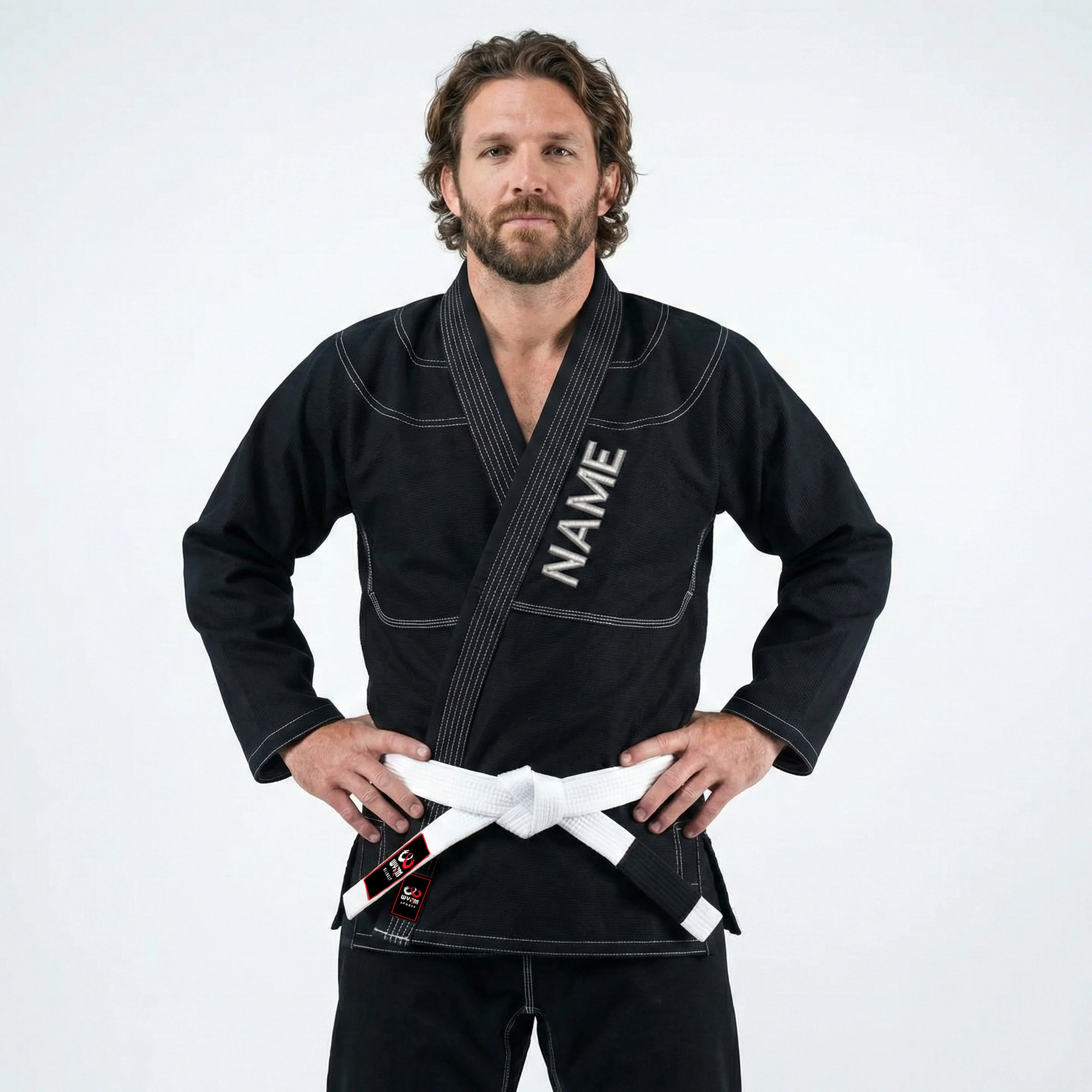 Customized Logo Black Brazilian Jiu Jitsu Gi