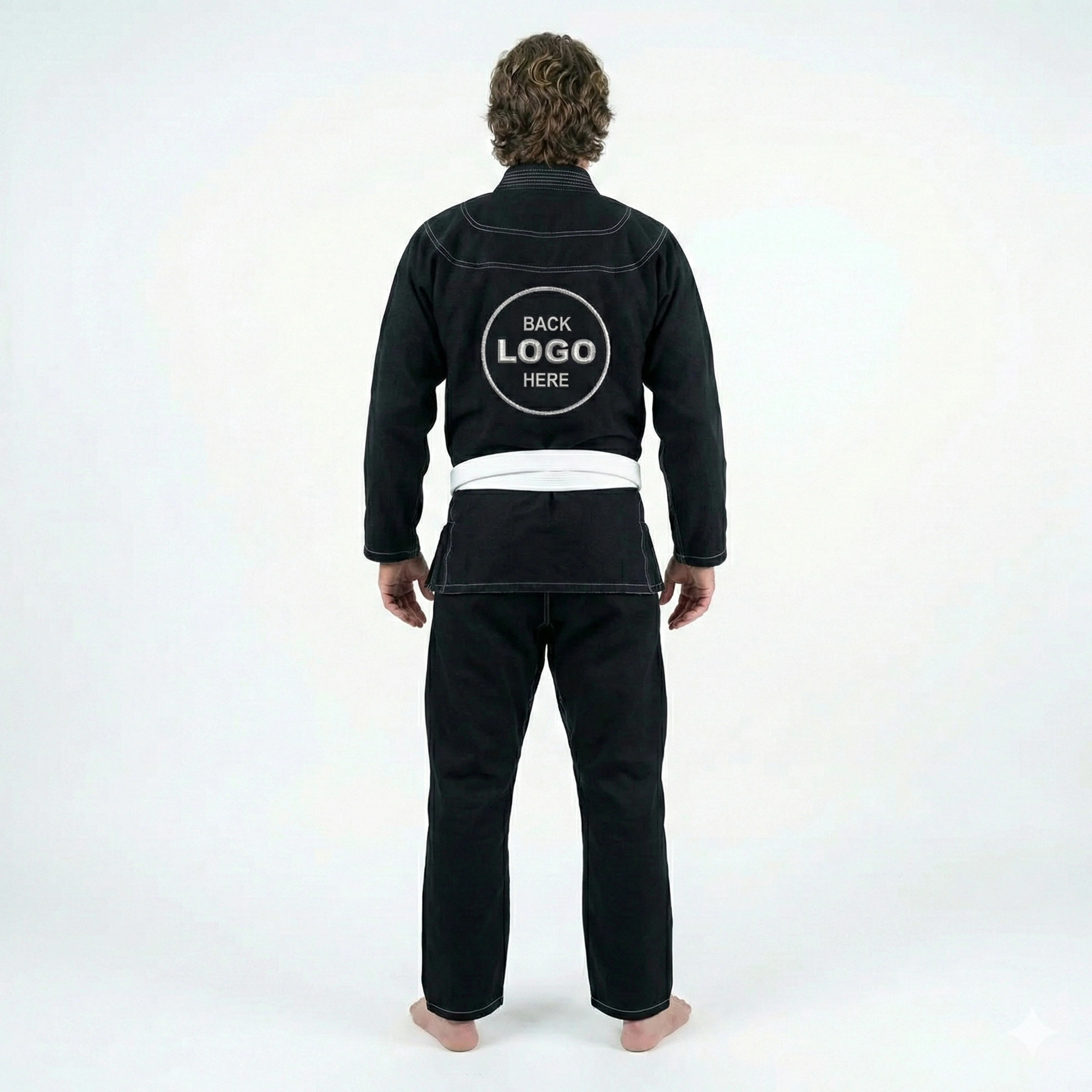 Customized Logo Black Brazilian Jiu Jitsu Gi - Image 3