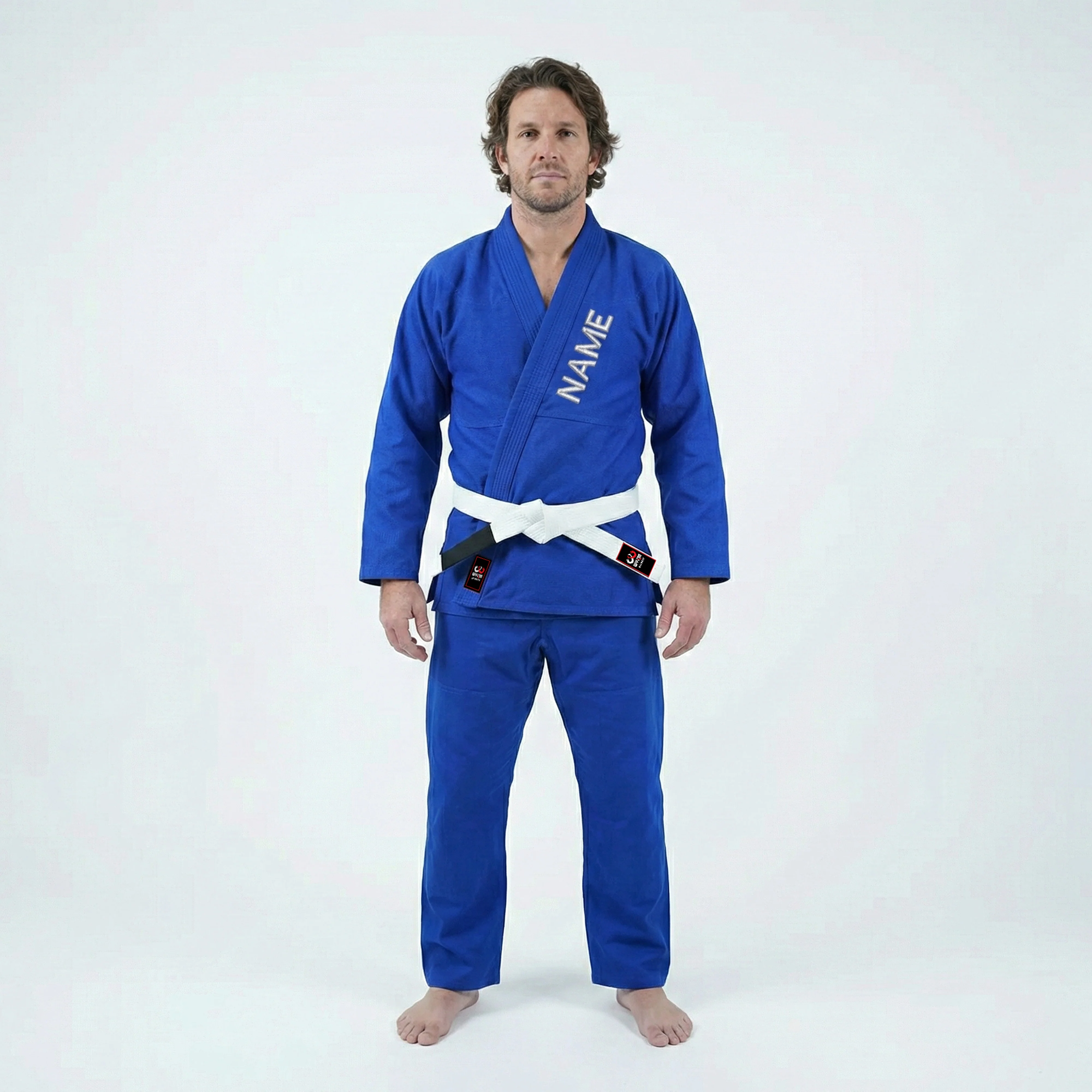 Customized Logo Blue Brazilian Jiu Jitsu Gi - Image 2