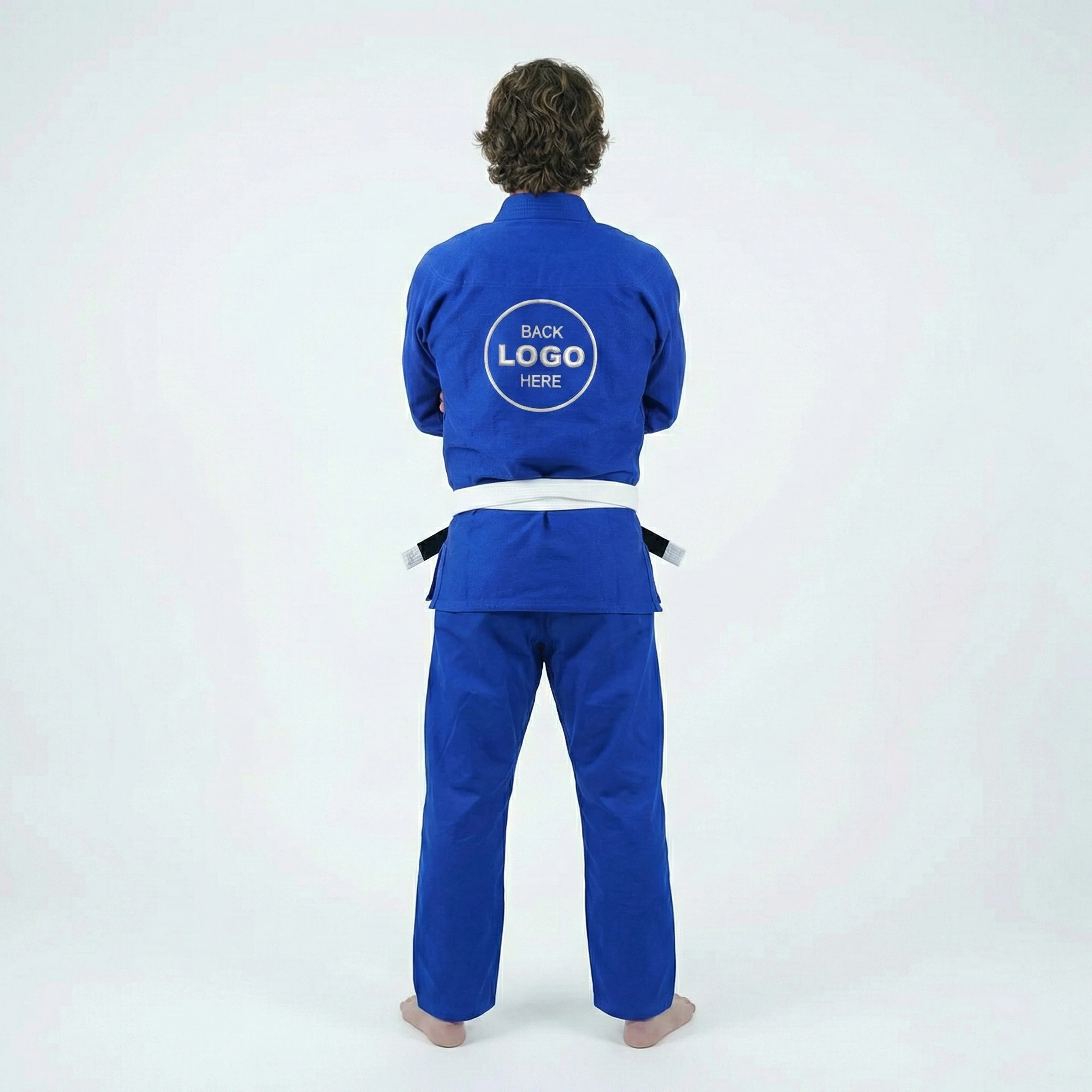 Customized Logo Blue Brazilian Jiu Jitsu Gi - Image 3