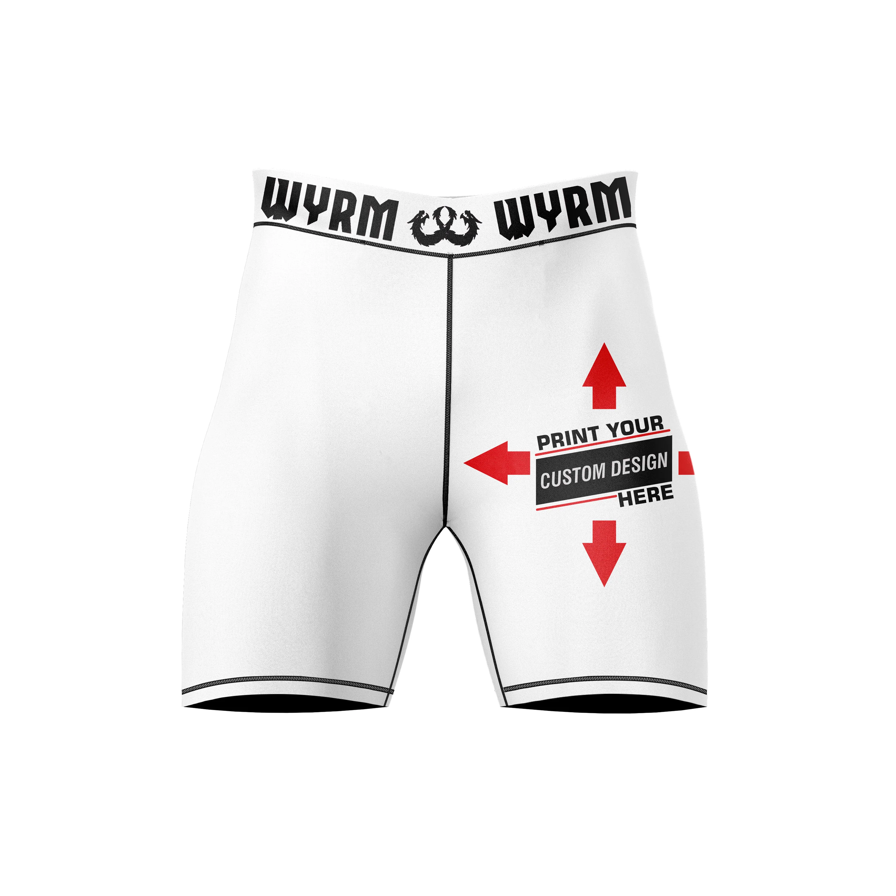 Customized White Compression Shorts - Image 3