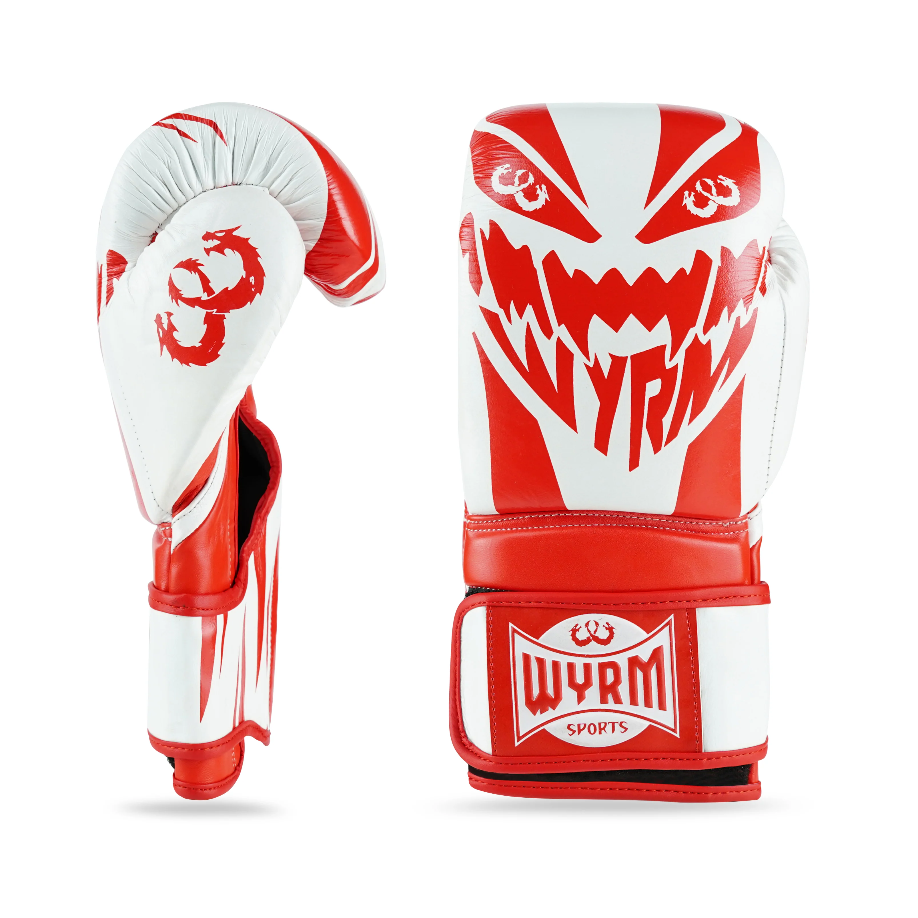 Devourer Red/White Genuine Leather Boxing Gloves - Image 6