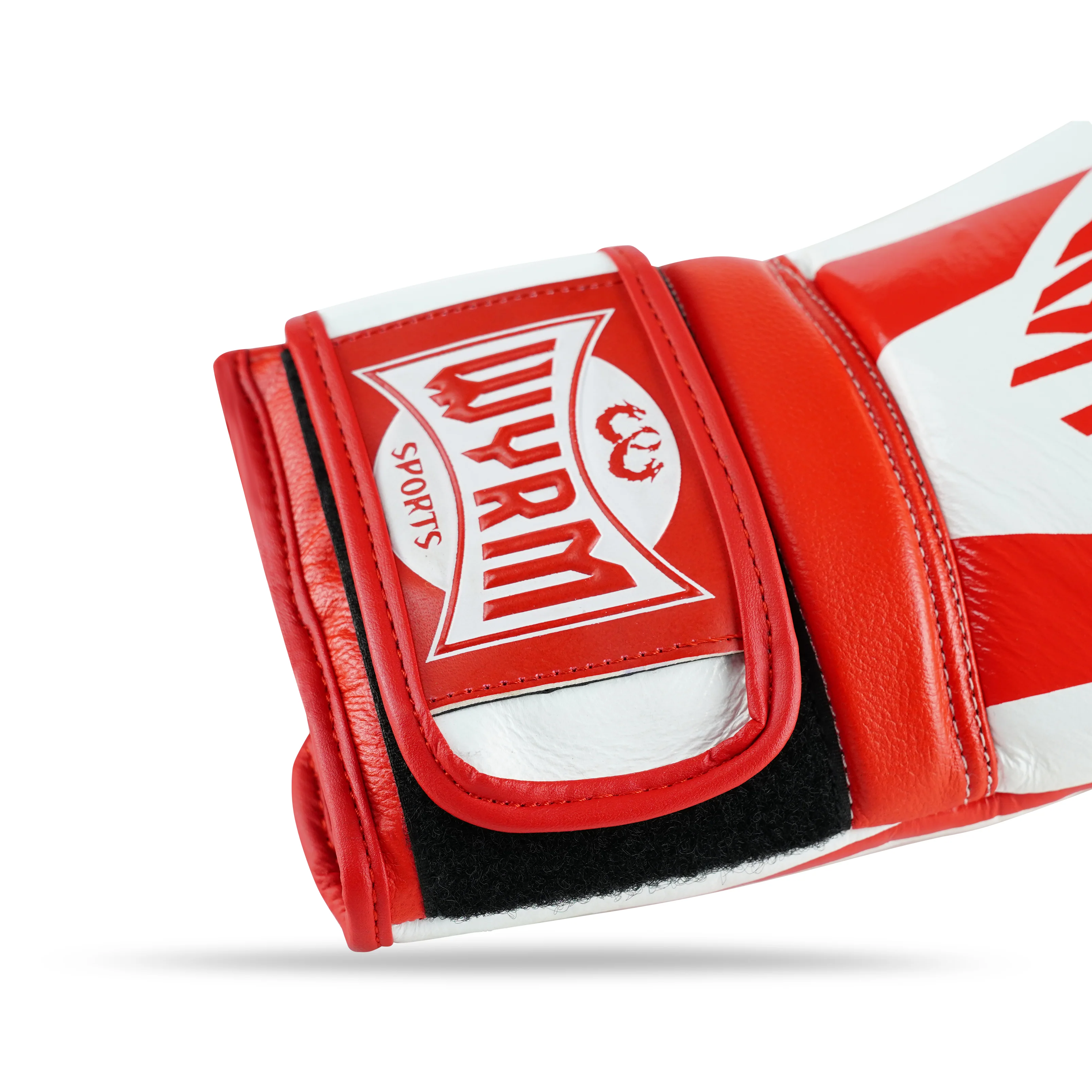Devourer Red/White Genuine Leather Boxing Gloves - Image 7