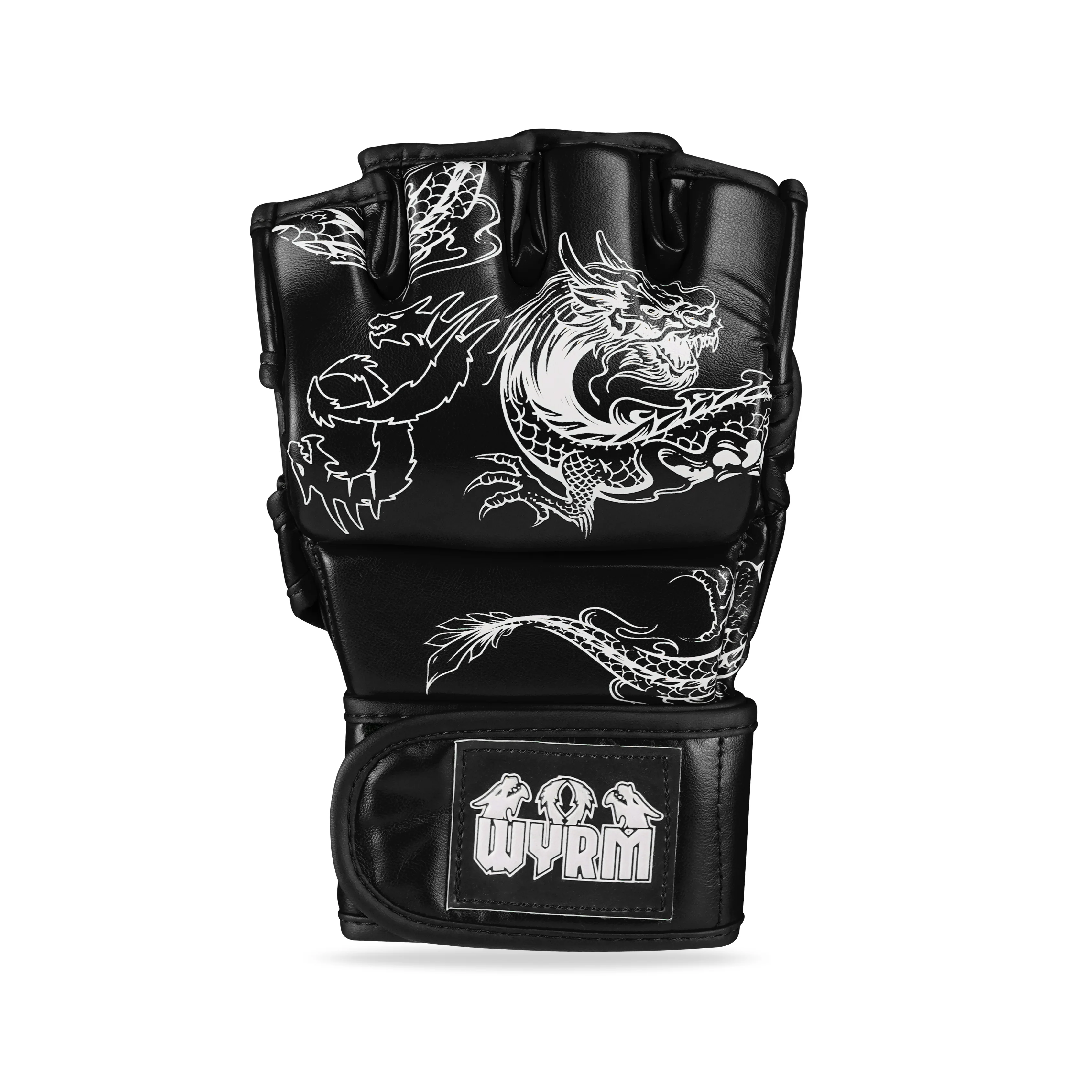 Dragon Black/White MMA Fight Gloves - Image 3