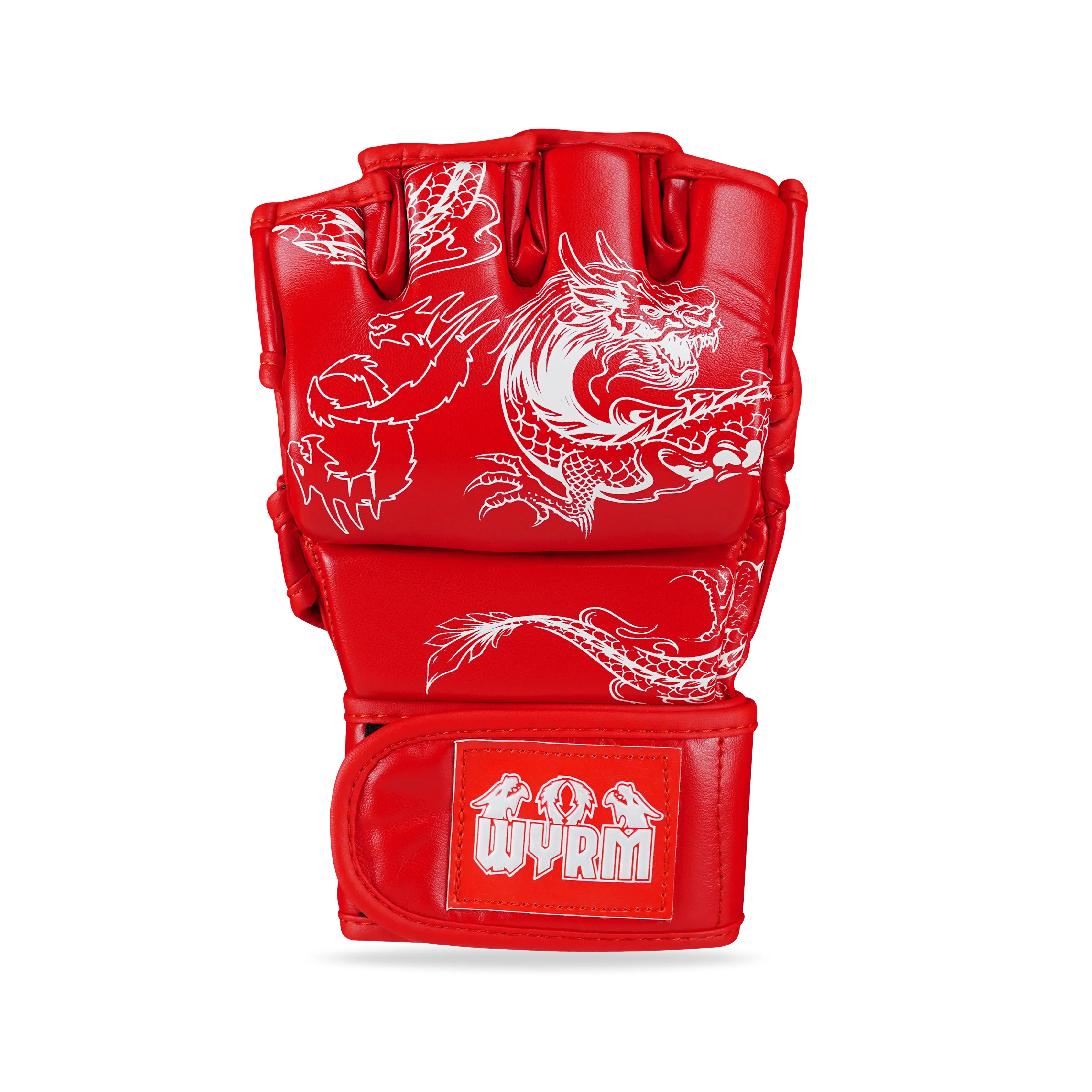 Dragon Red/White MMA Fight Gloves - Image 3