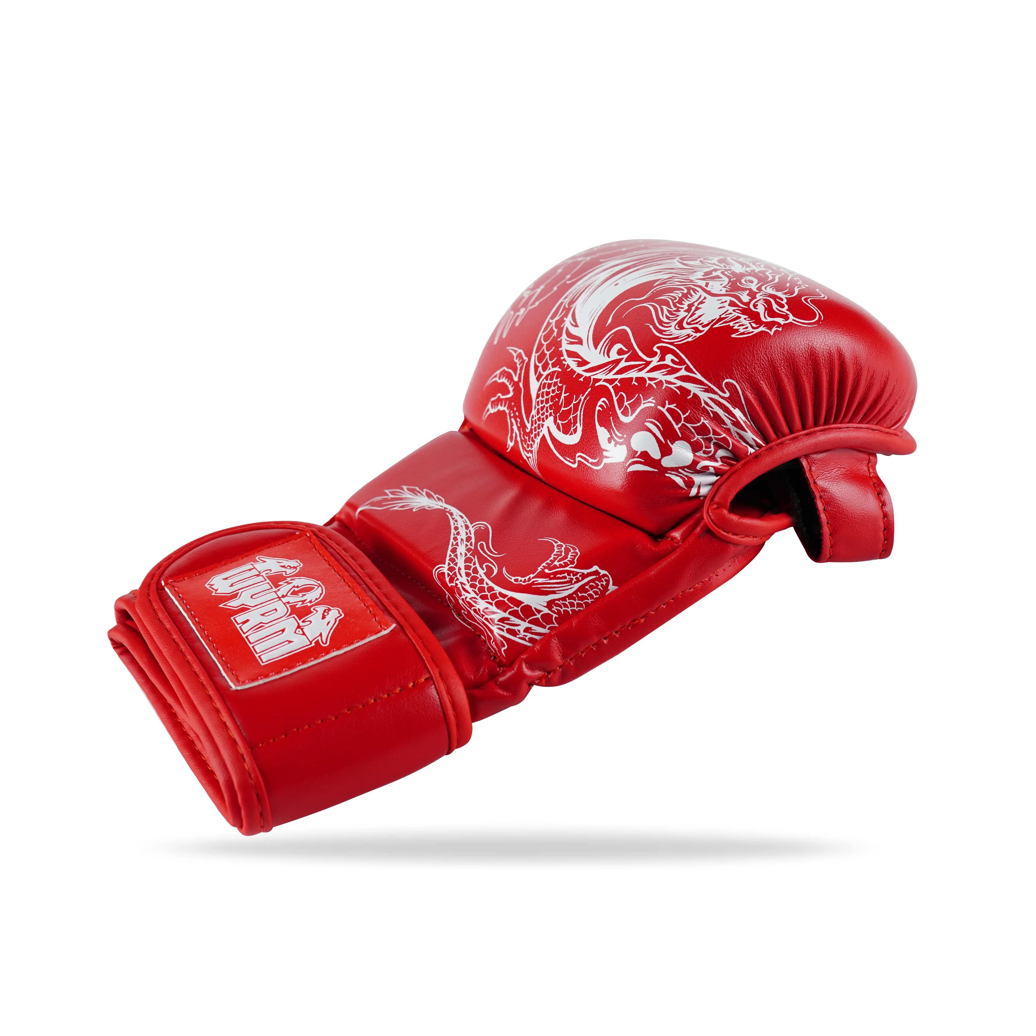 Dragon Red/White MMA Training Gloves - Image 6