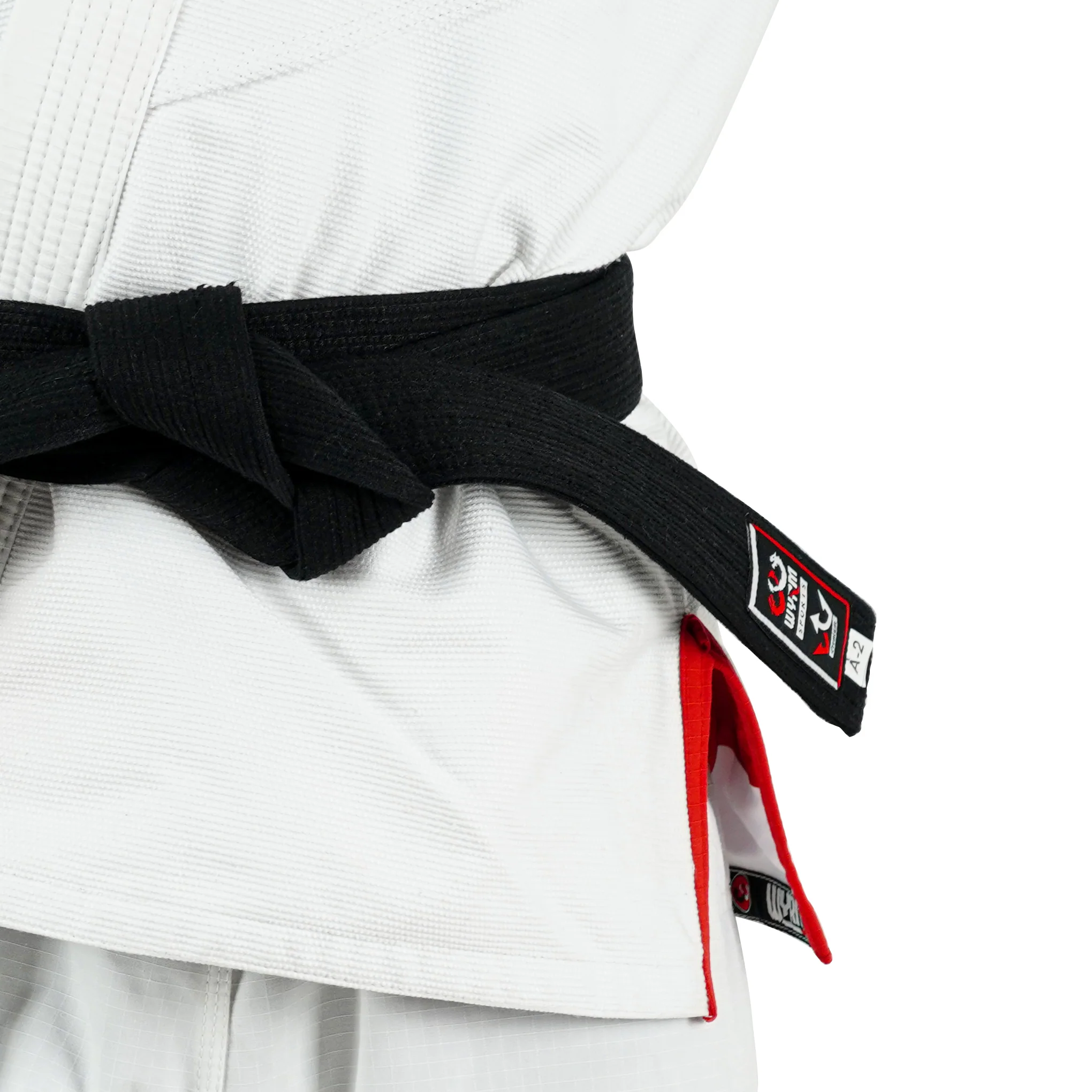 French White Brazilian Jiu Jitsu Gi With Built-in Rash Guard - Image 5