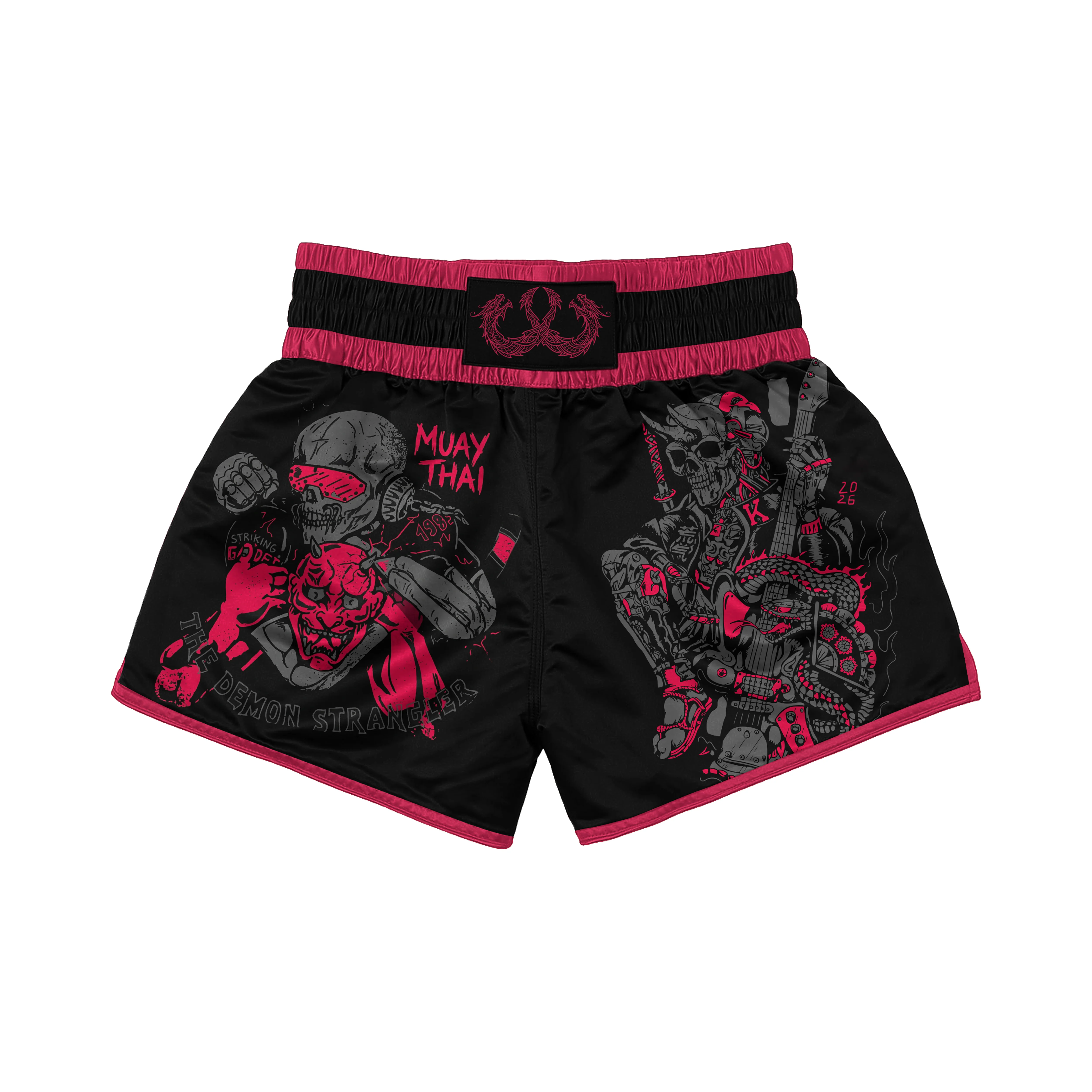 Glitch Hannya Muay Thai Shorts