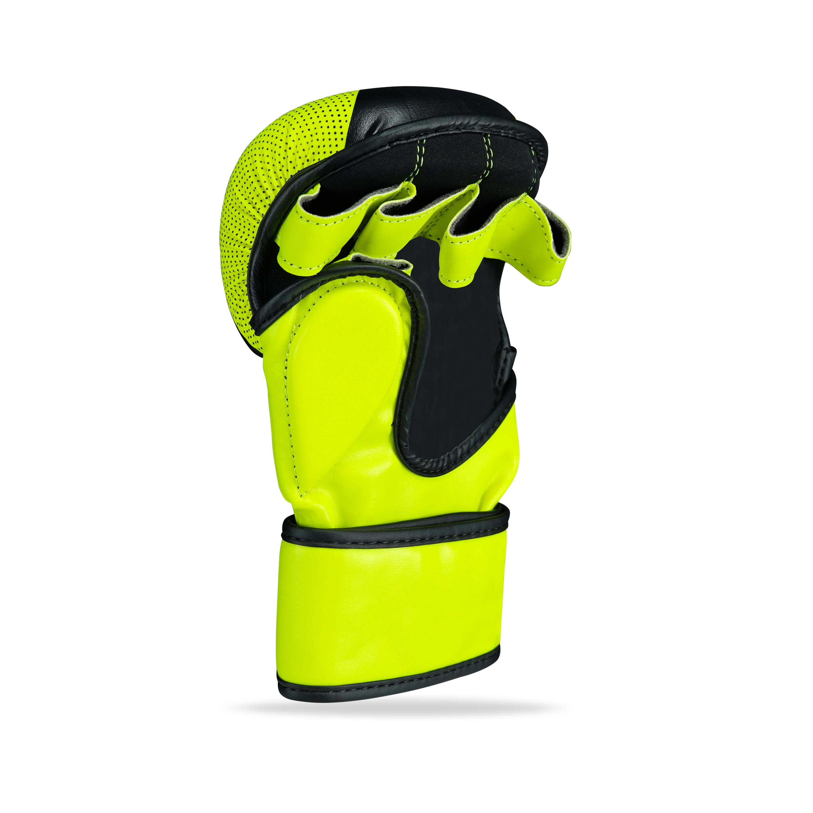Krusher Yellow/Black MMA Training Gloves - Image 3