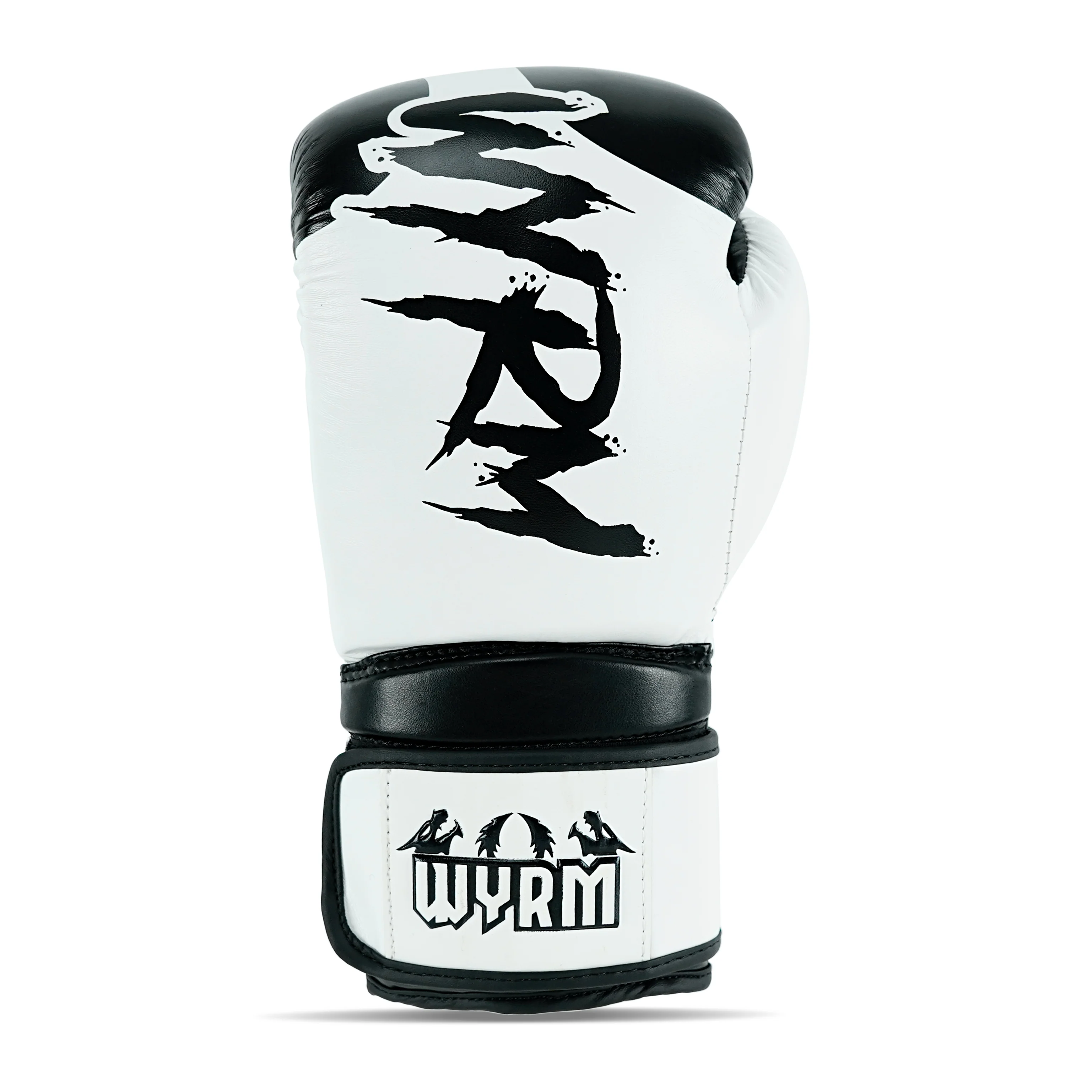 Matador White/Black Leather Boxing Gloves - Image 2