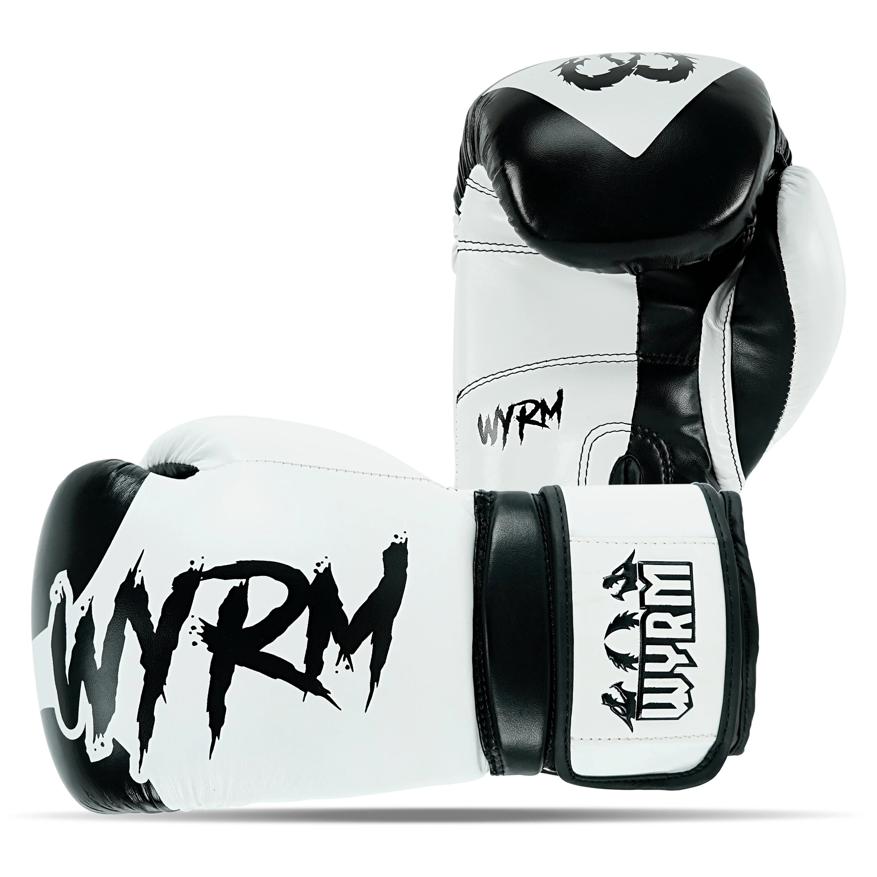 Matador White/Black Leather Boxing Gloves - Image 3