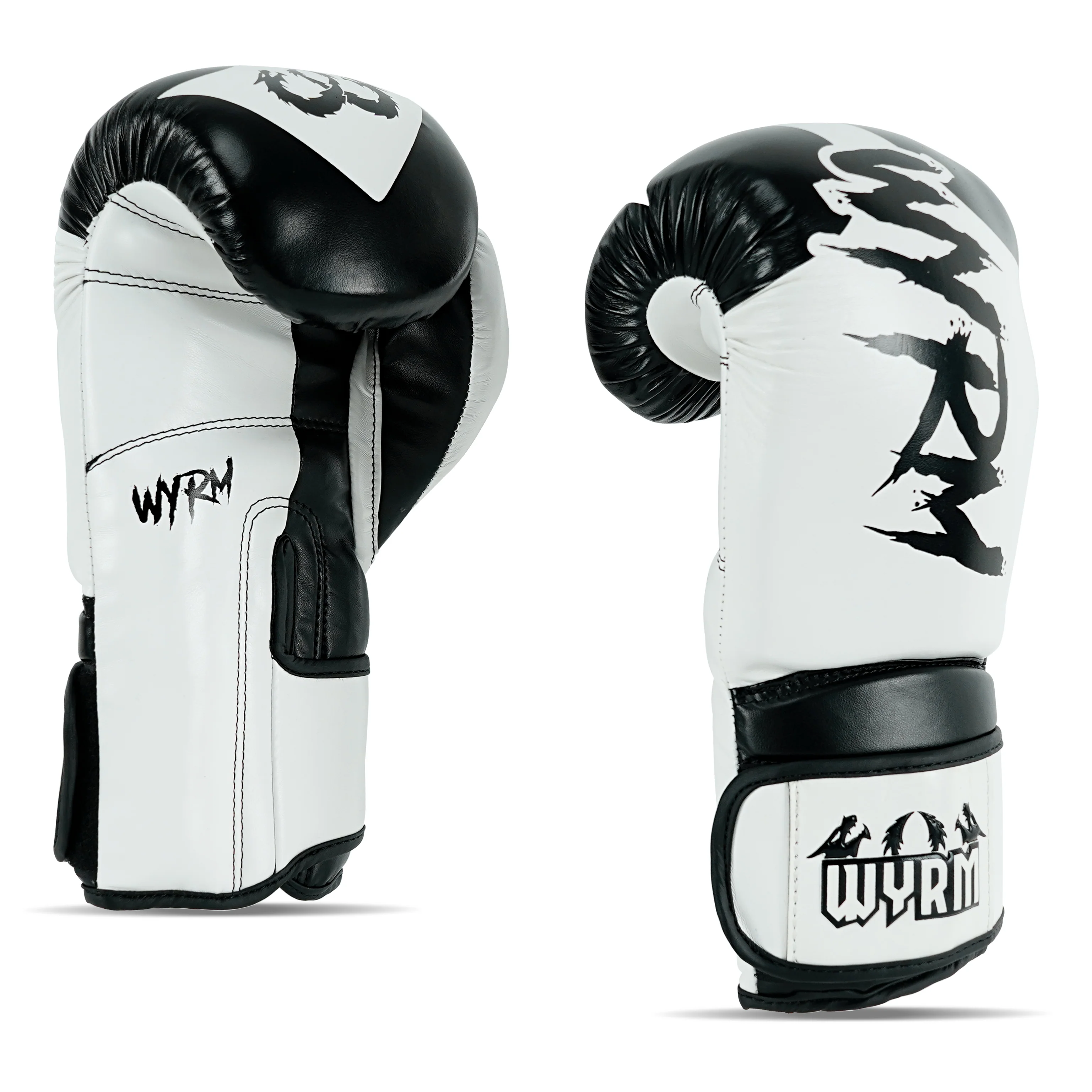 Matador White/Black Leather Boxing Gloves - Image 5