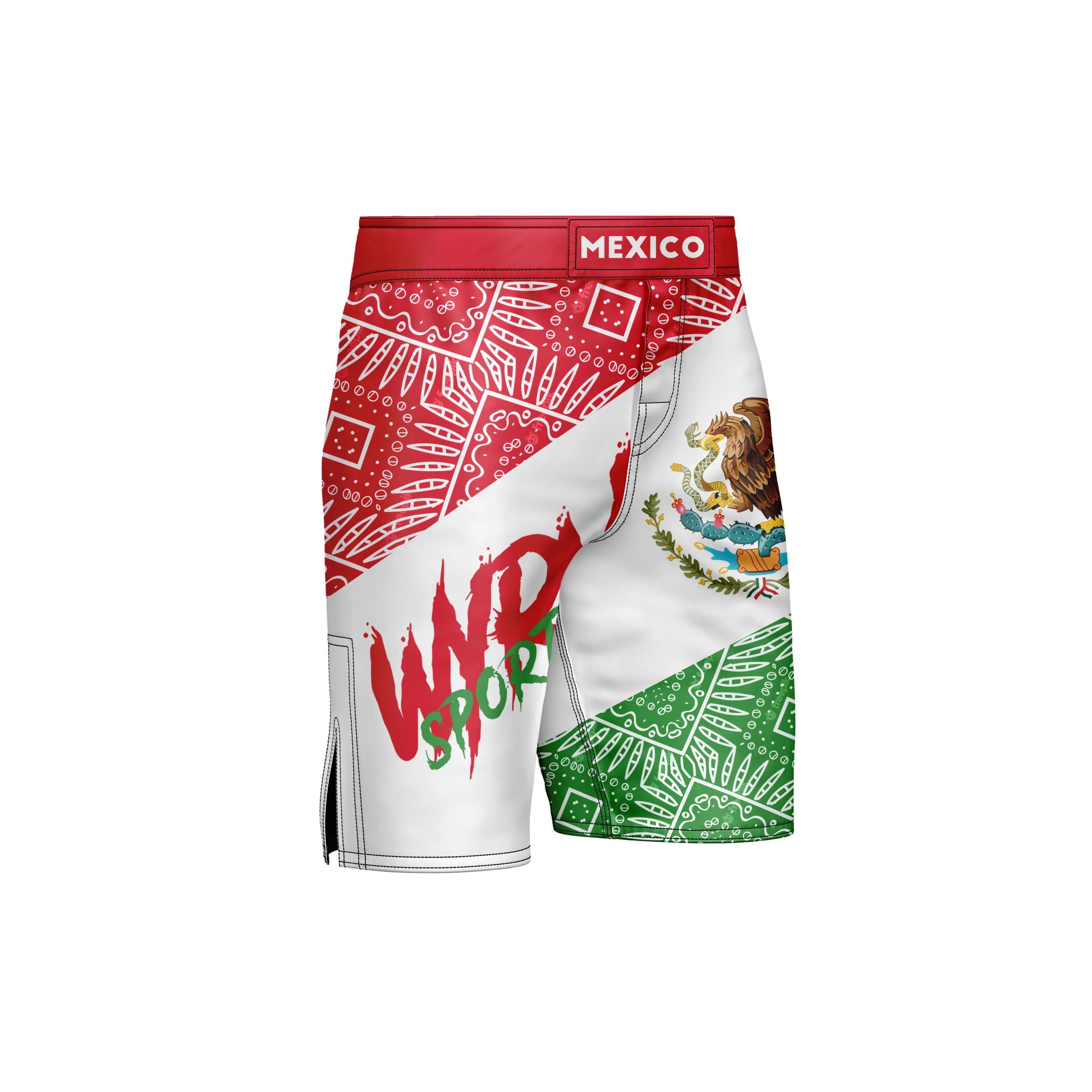 Mexican Patriotic MMA Shorts - Image 2