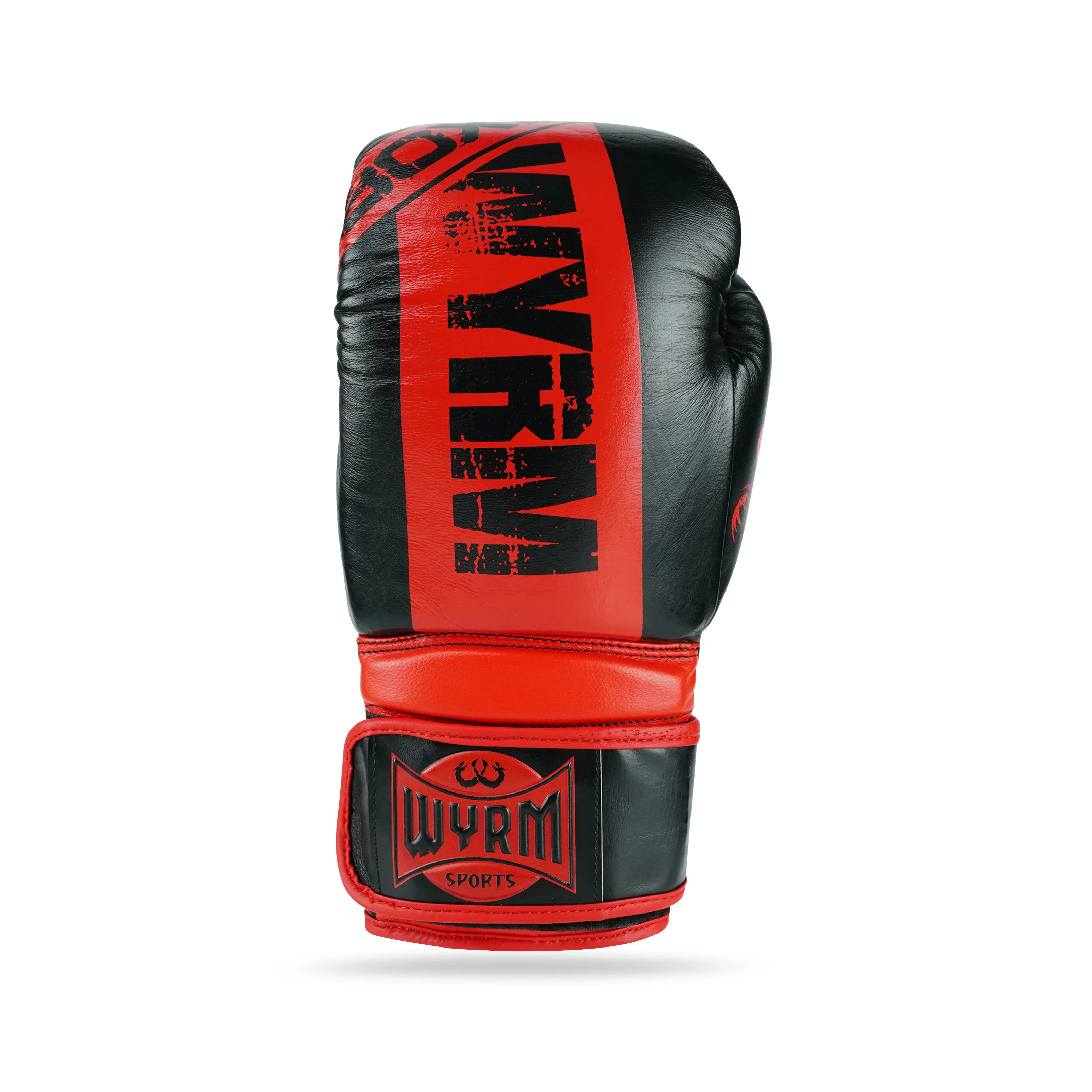 Pounder Red/Black Genuine Leather Boxing Gloves - Image 2