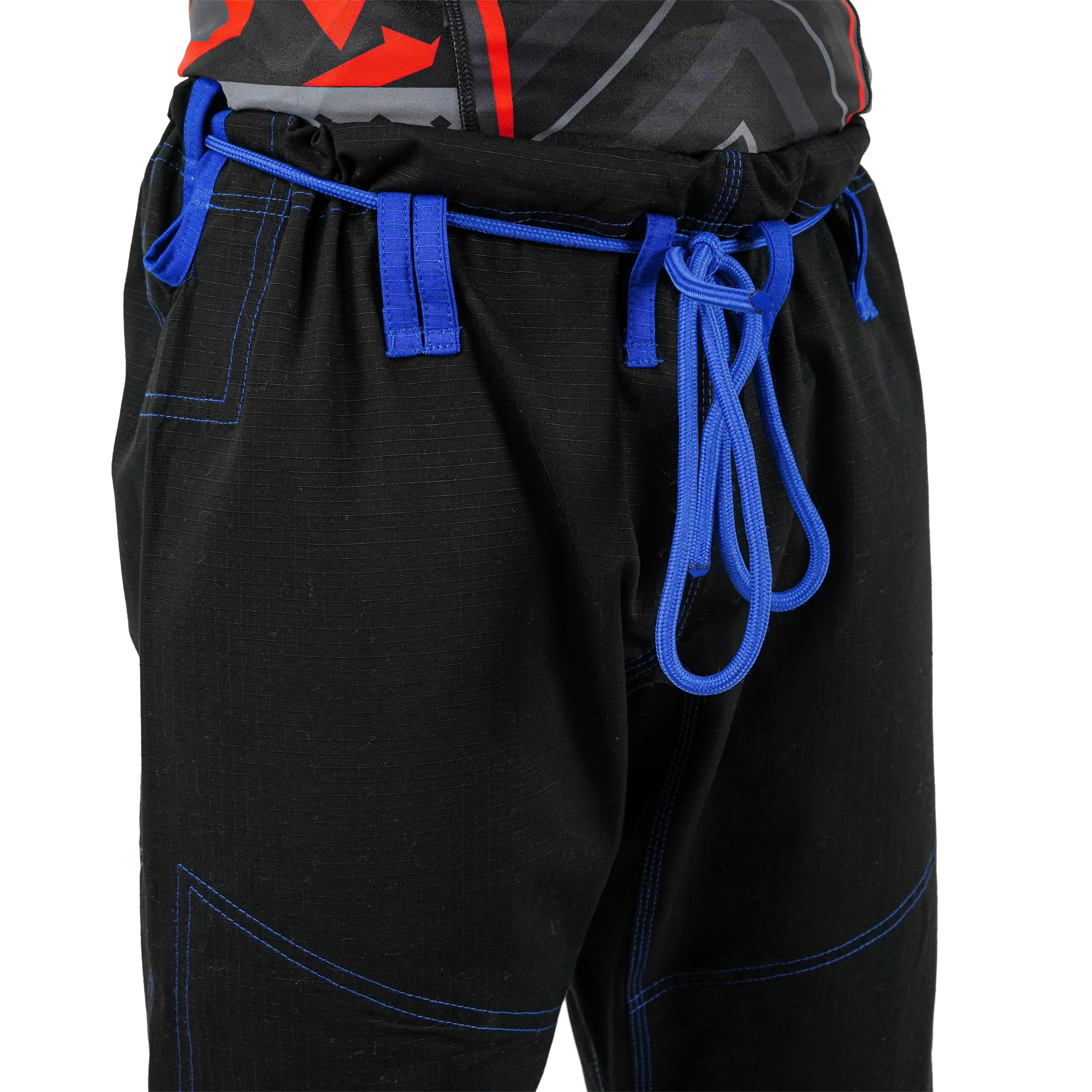 Premium Custom Black with Thunder Blue Lapel Brazilian Jiu Jitsu Gi - Image 6