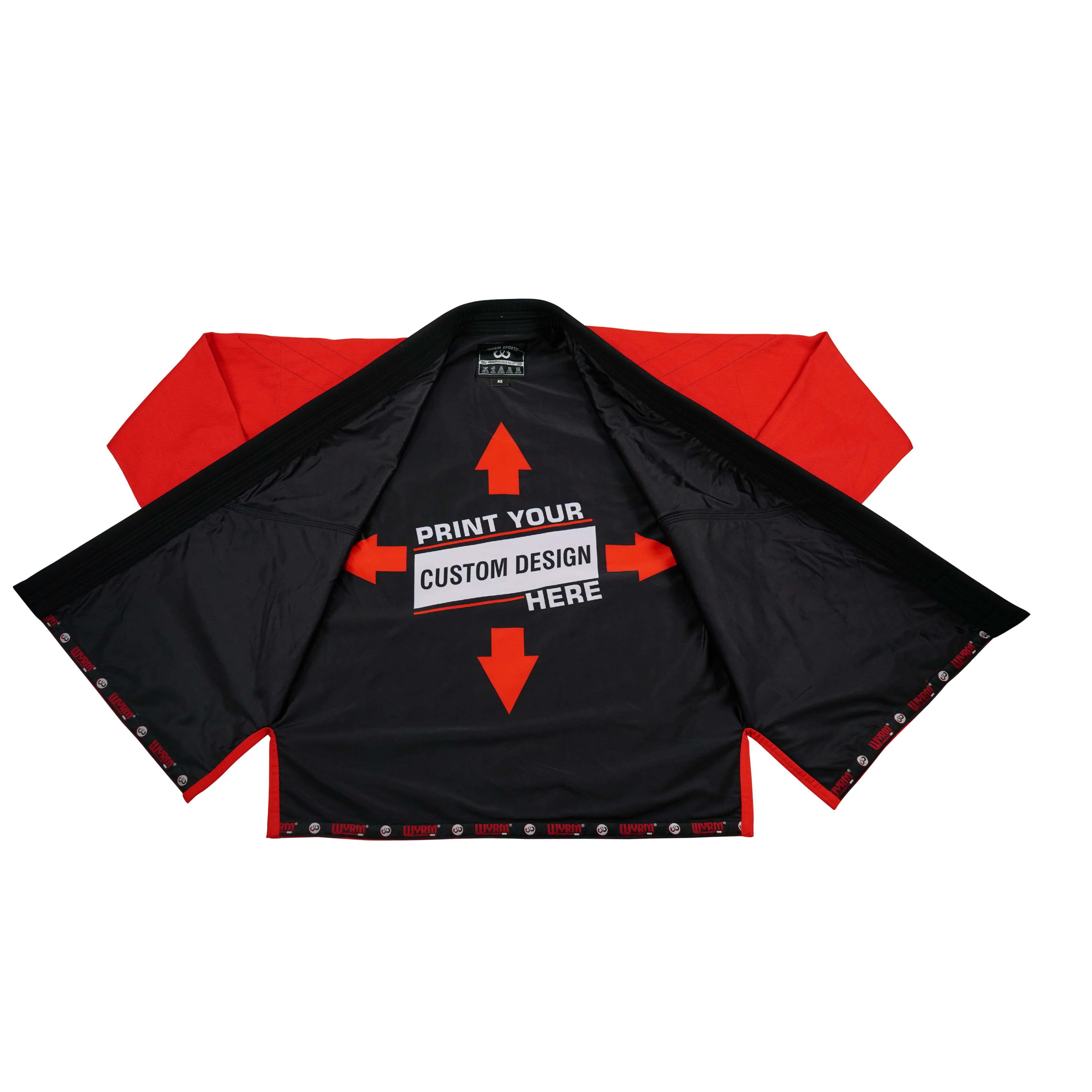Premium Custom Red with Black Lapel Brazilian Jiu Jitsu Gi