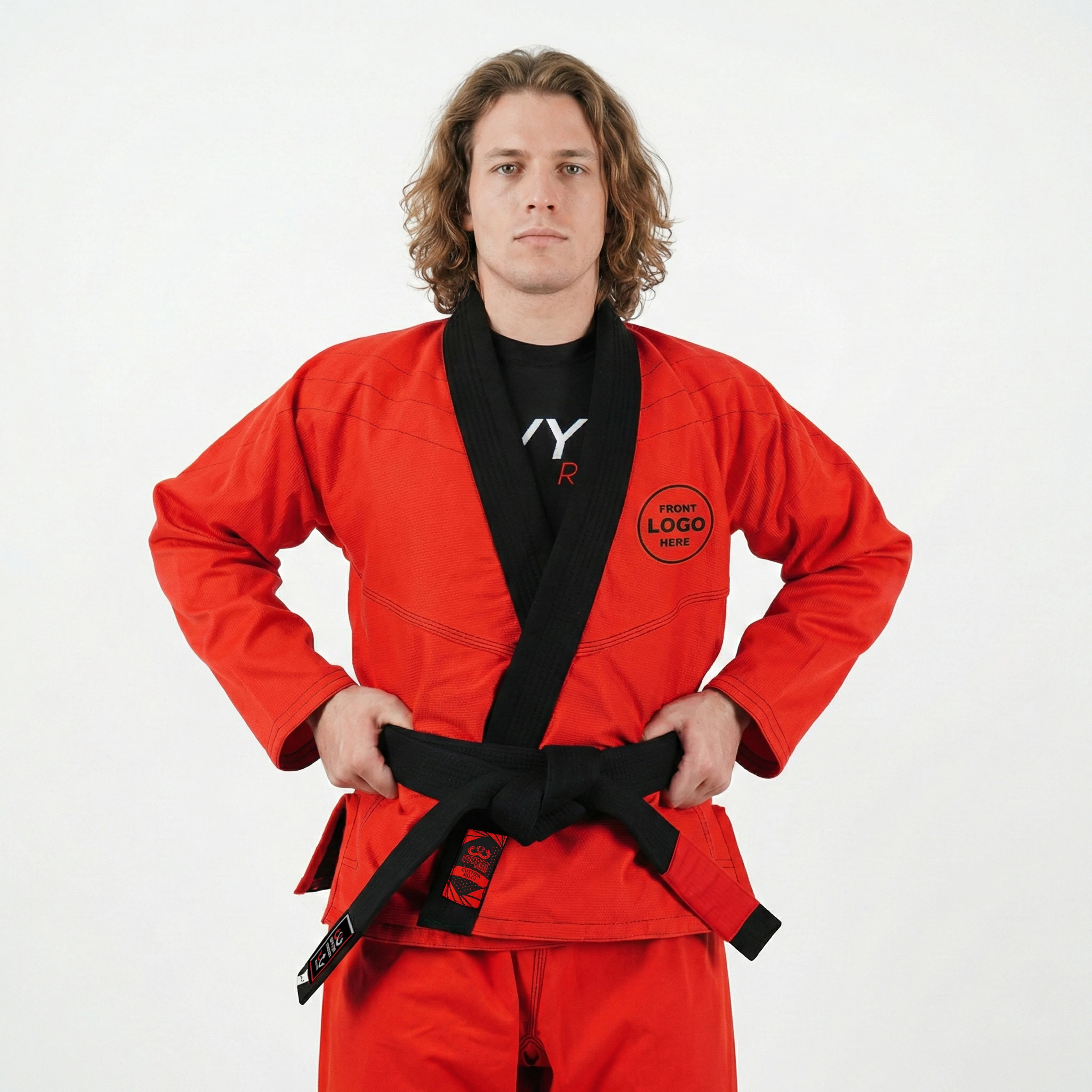 Premium Custom Red with Black Lapel Brazilian Jiu Jitsu Gi - Image 2
