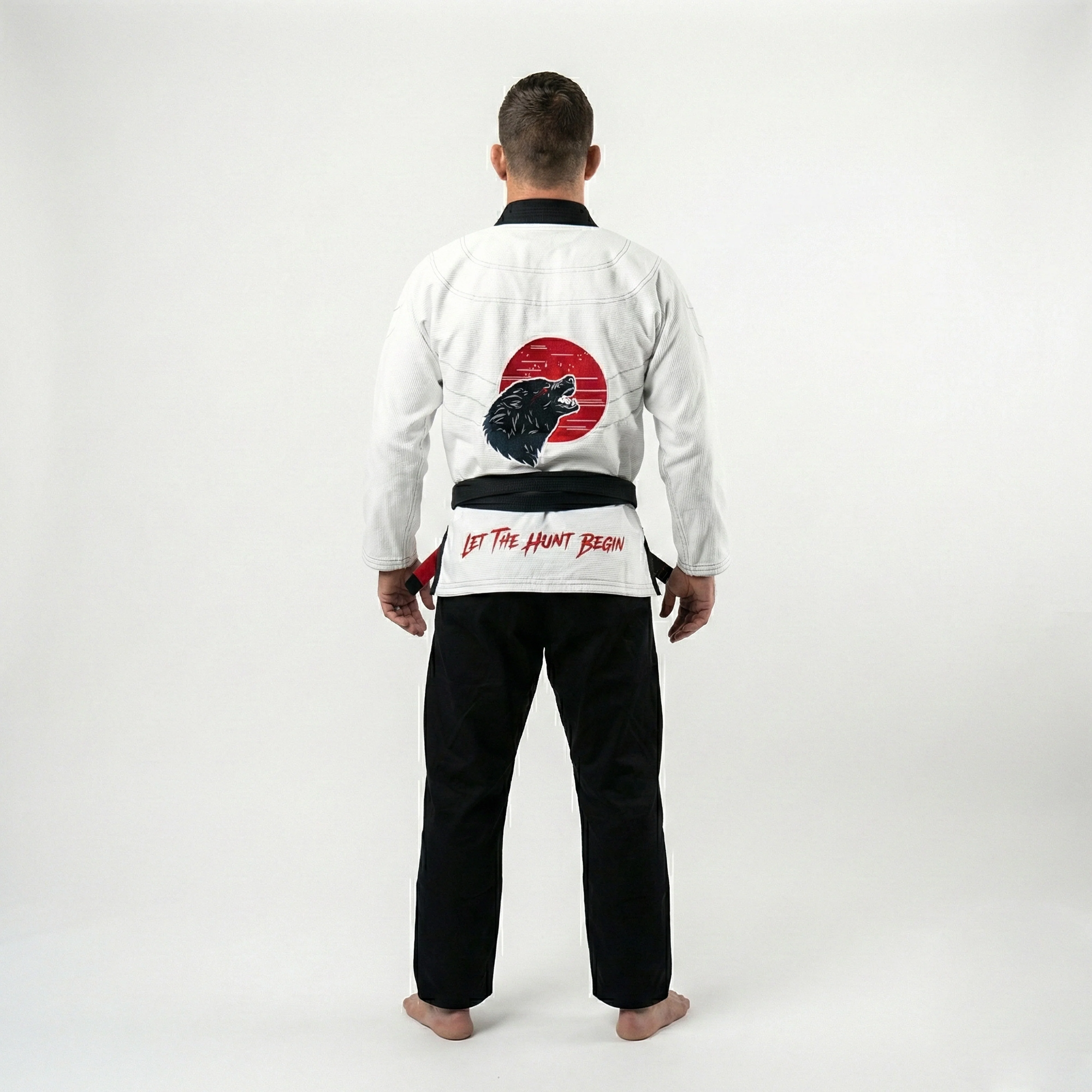 Wolf Red/White Sublimation Brazilian Jiu Jitsu Gi - Image 4